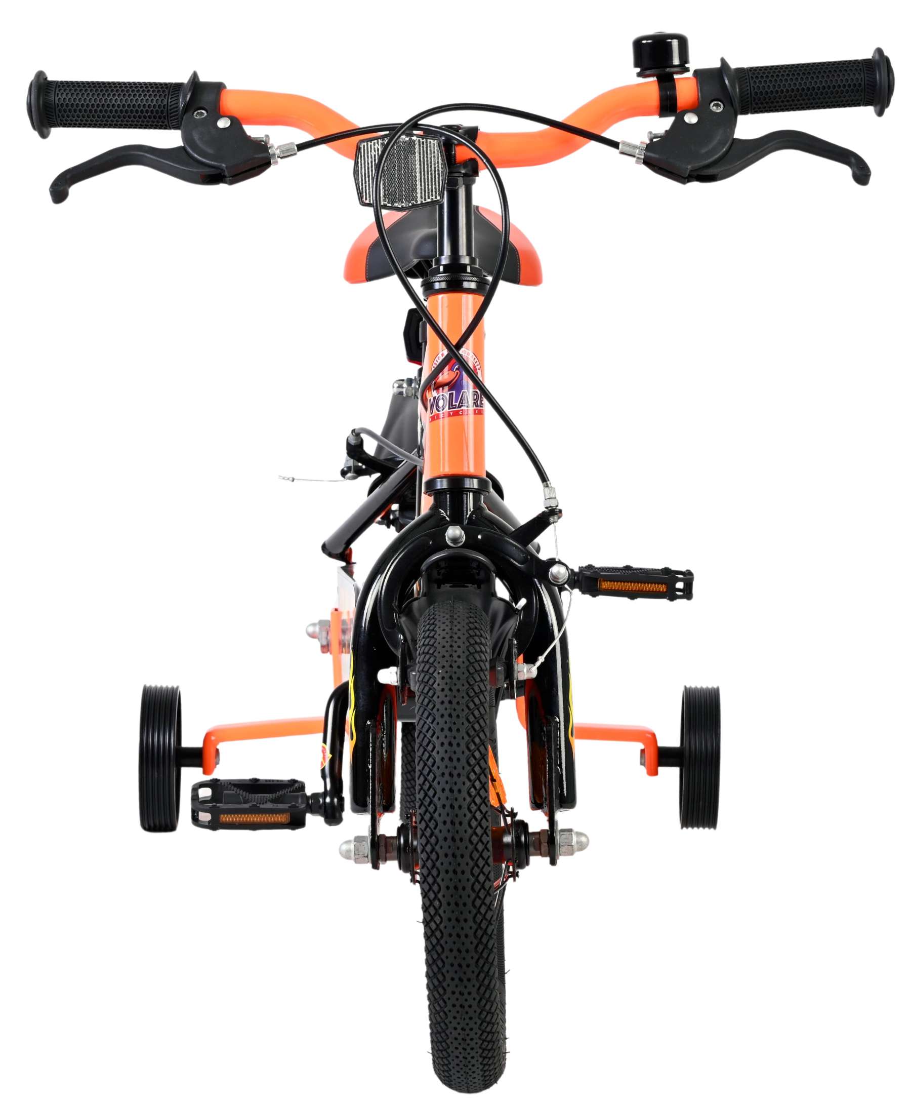 Volare Strike Kinderfiets – Jongens – 12 inch – Zwart Oranje – Twee Handremmen