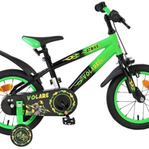 Volare Strike Kinderfiets – Jongens – 14 inch – Zwart Groen Volare Strike Kinderfiets – Jongens – 14 inch – Zwart Groen