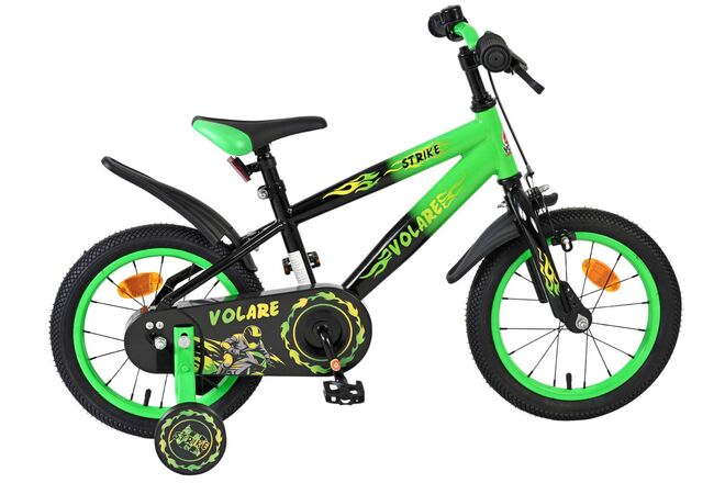 Volare Strike Kinderfiets – Jongens – 14 inch – Zwart Groen Volare Strike Kinderfiets – Jongens – 14 inch – Zwart Groen