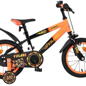 Volare Strike Kinderfiets – Jongens – 14 inch – Zwart Oranje Volare Strike Kinderfiets – Jongens – 14 inch – Zwart Oranje