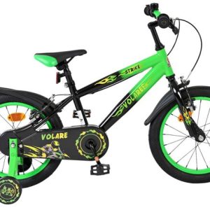 Volare Strike Kinderfiets – Jongens – 16 inch – Zwart Groen – Twee Handremmen Volare Strike Kinderfiets – Jongens – 16 inch – Zwart Groen – Twee Handremmen