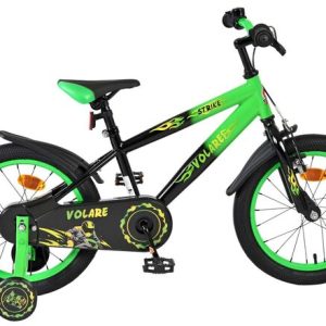 Volare Strike Kinderfiets – Jongens – 16 inch – Zwart Groen Volare Strike Kinderfiets – Jongens – 16 inch – Zwart Groen