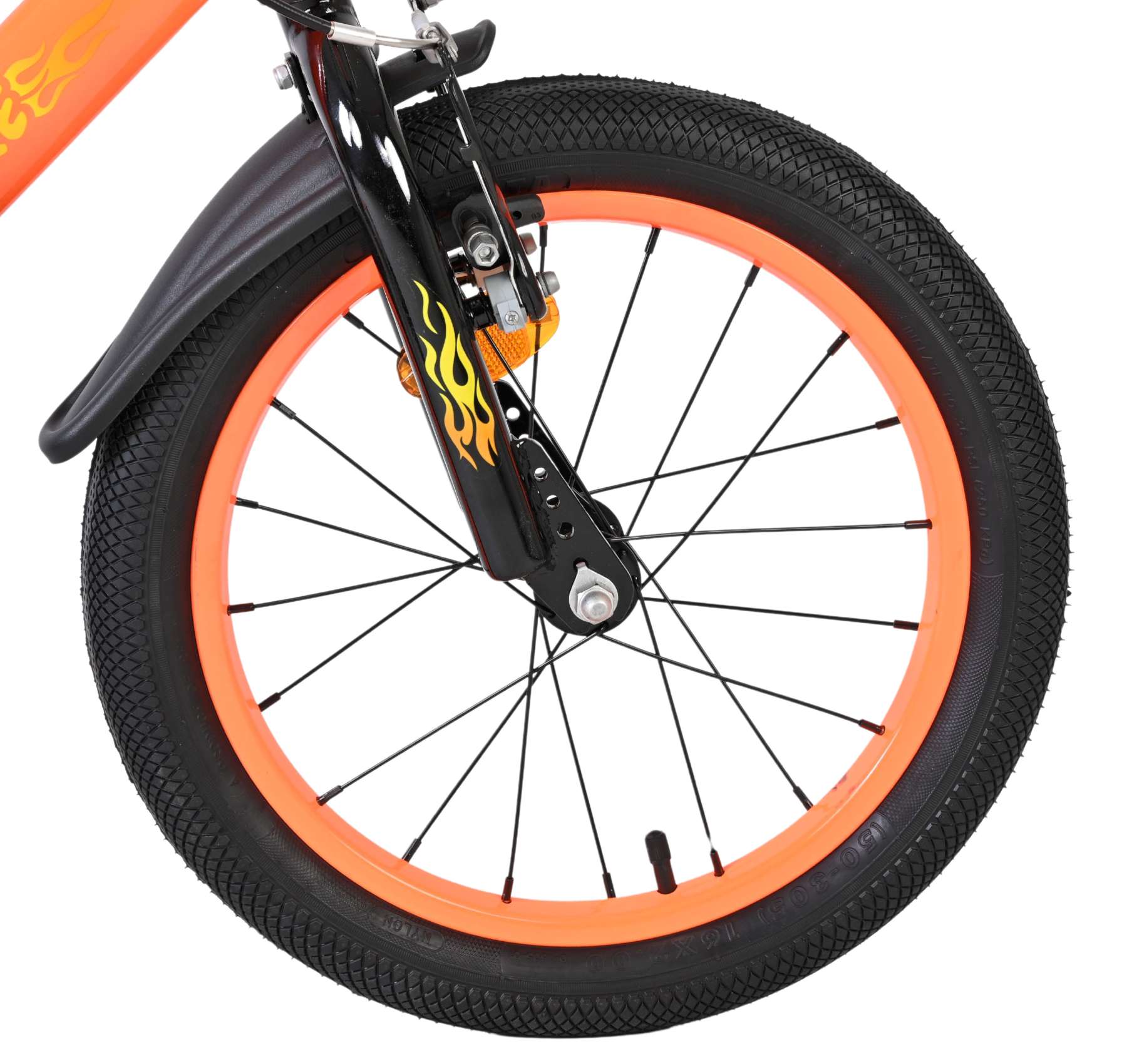 Volare Strike Kinderfiets – Jongens – 16 inch – Zwart Oranje – Twee Handremmen Volare Strike Kinderfiets – Jongens – 16 inch – Zwart Oranje – Twee Handremmen