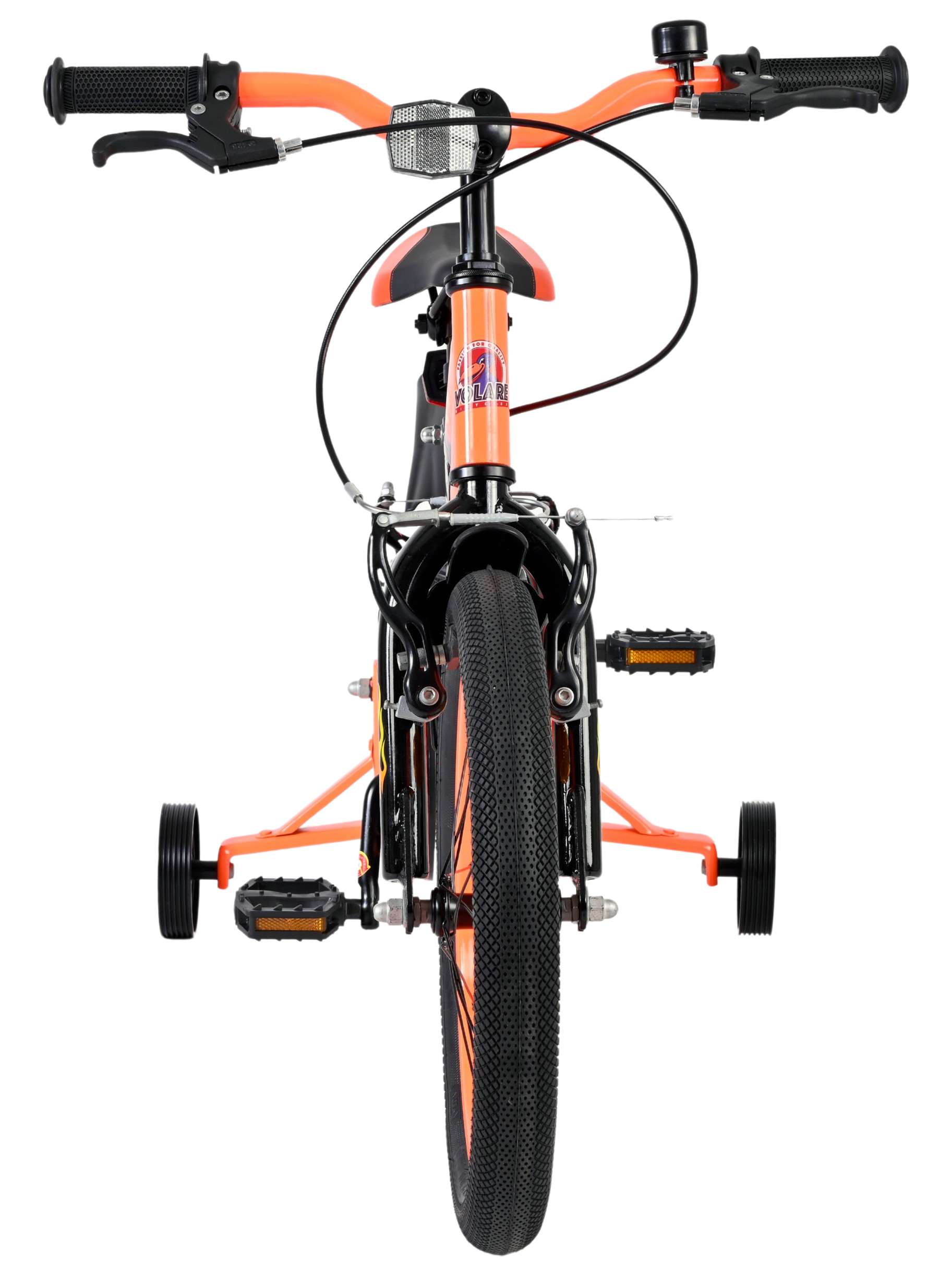 Volare Strike Kinderfiets – Jongens – 16 inch – Zwart Oranje – Twee Handremmen