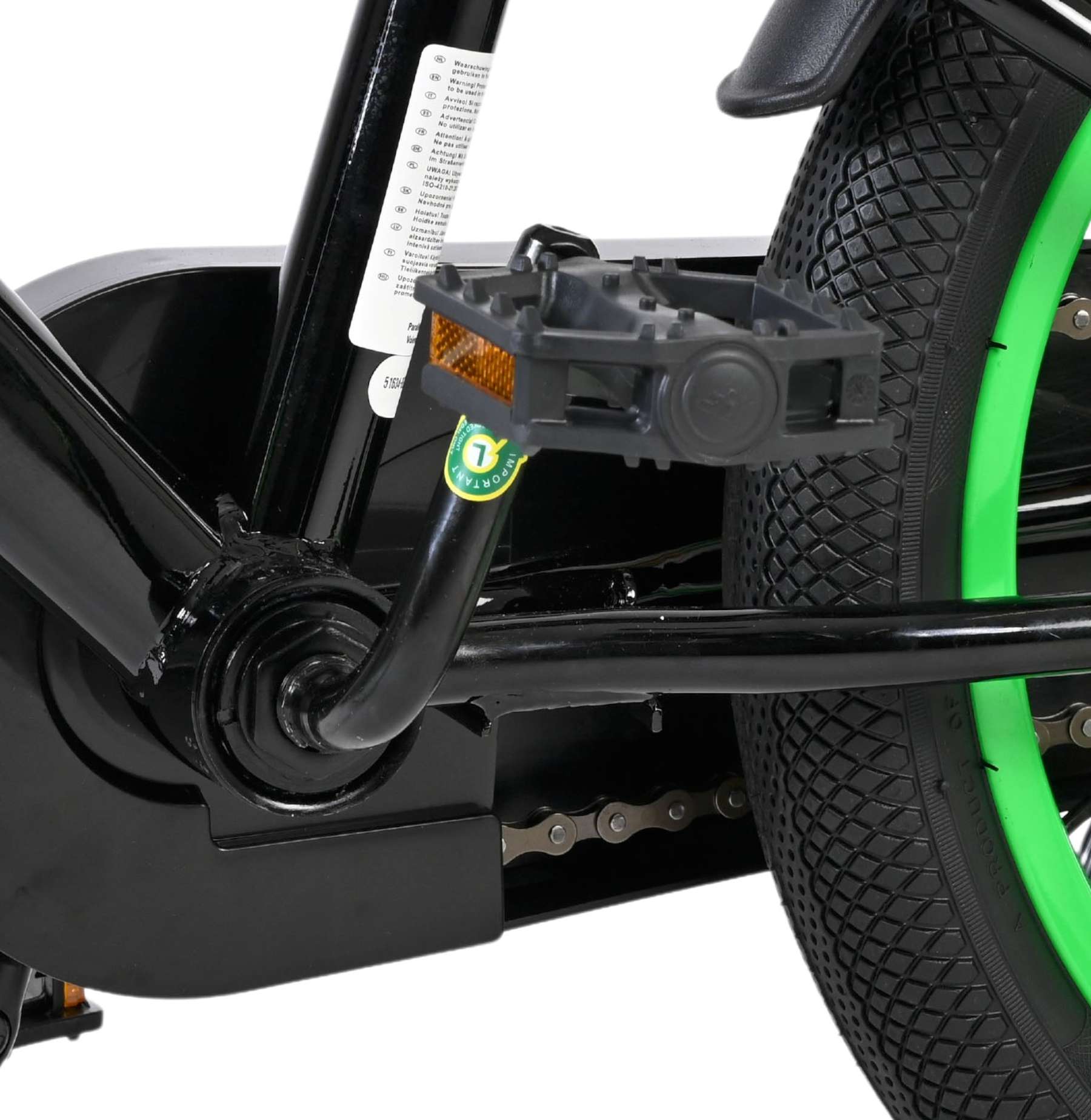 Volare Strike Kinderfiets – Jongens – 16 inch – Zwart Groen