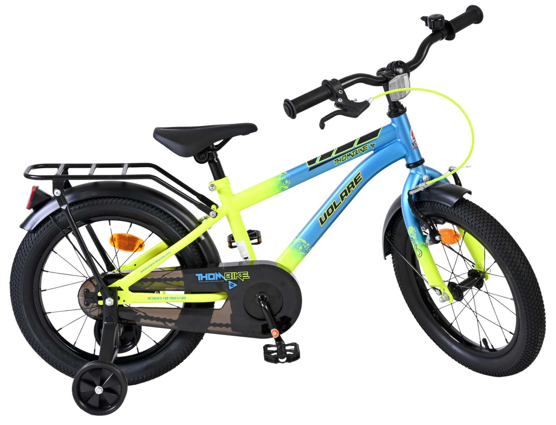 Volare Thombike Kinderfiets – Jongens – 16 inch – Blauw Geel Volare Thombike Kinderfiets – Jongens – 16 inch – Blauw Geel