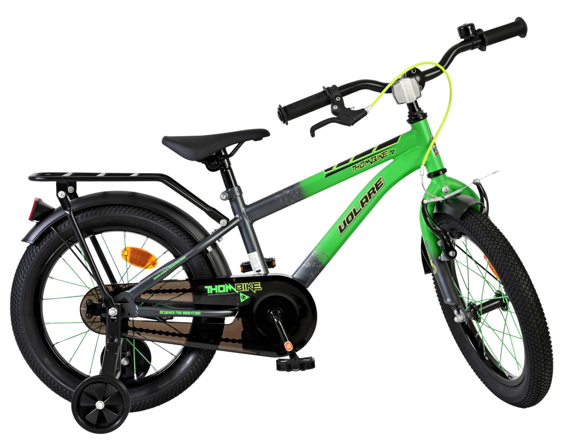 Volare Thombike Kinderfiets – Jongens – 16 inch – Groen Grijs Volare Thombike Kinderfiets – Jongens – 16 inch – Groen Grijs