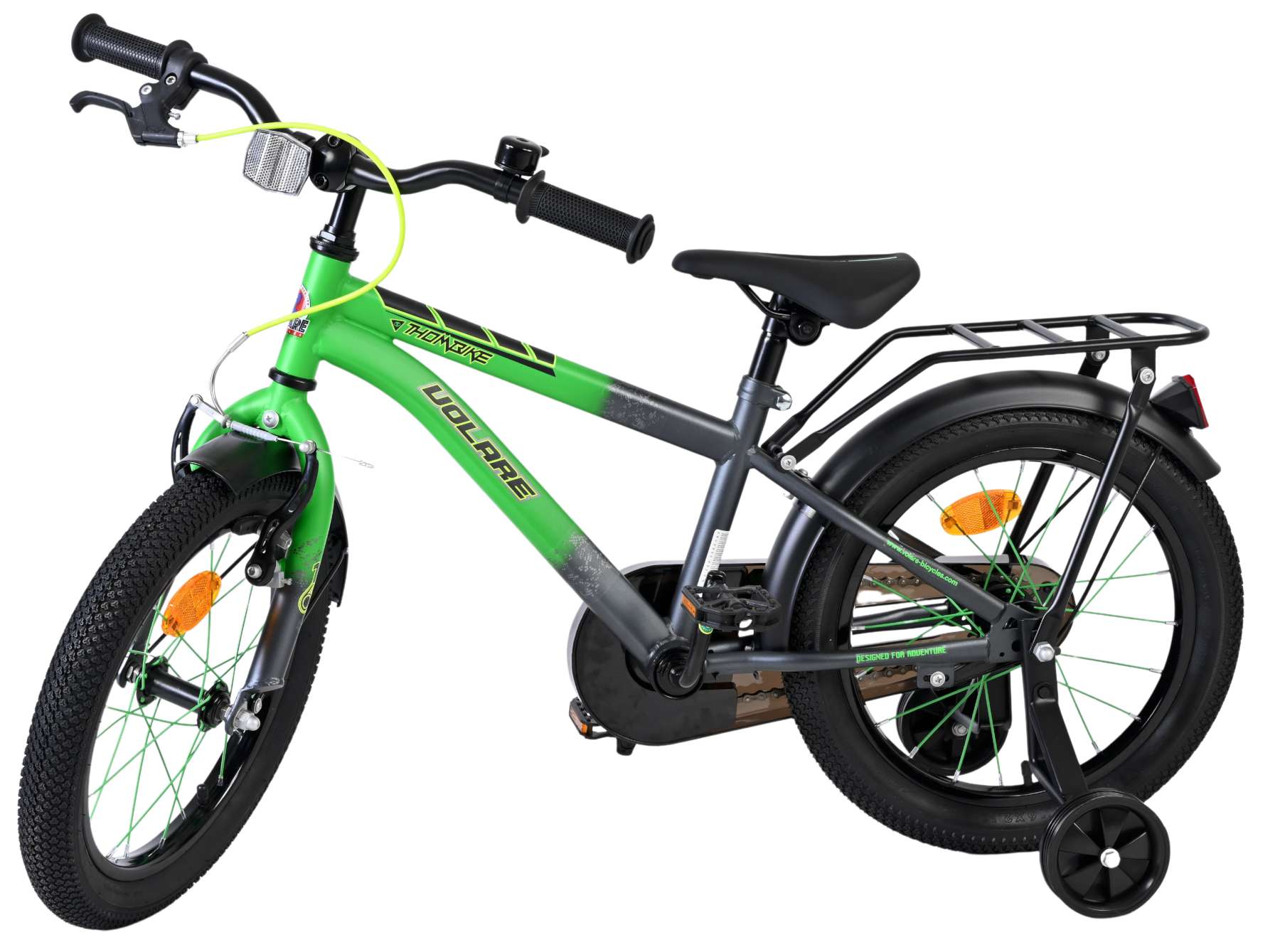 Volare Thombike Kinderfiets – Jongens – 16 inch – Groen Grijs Volare Thombike Kinderfiets – Jongens – 16 inch – Groen Grijs
