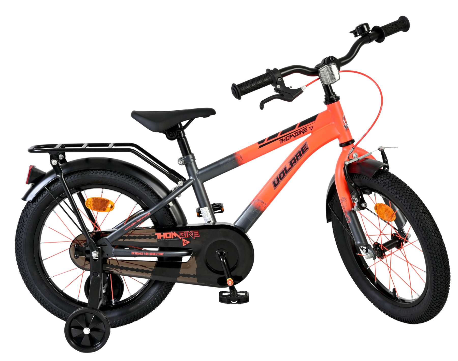 Volare Thombike Kinderfiets – Jongens – 16 inch – Oranje Grijs Volare Thombike Kinderfiets – Jongens – 16 inch – Oranje Grijs
