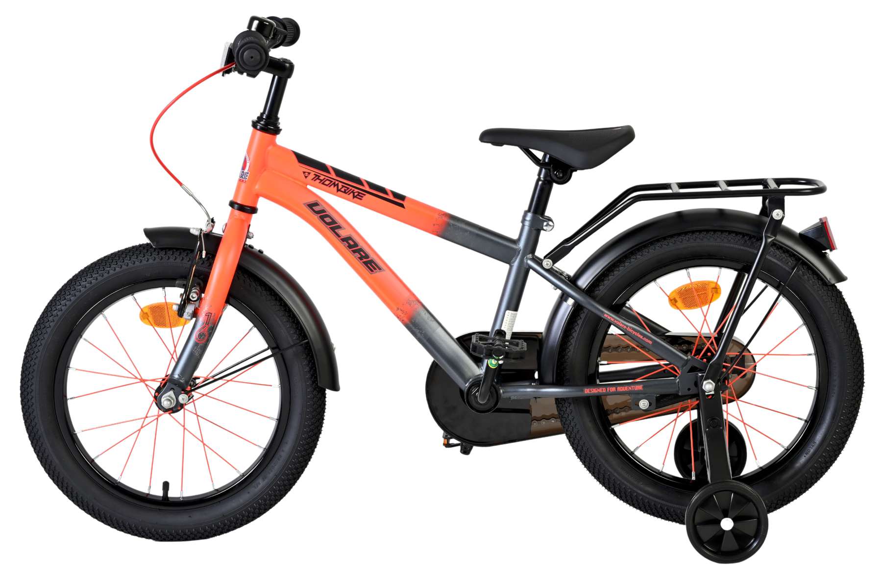 Volare Thombike Kinderfiets – Jongens – 16 inch – Oranje Grijs Volare Thombike Kinderfiets – Jongens – 16 inch – Oranje Grijs