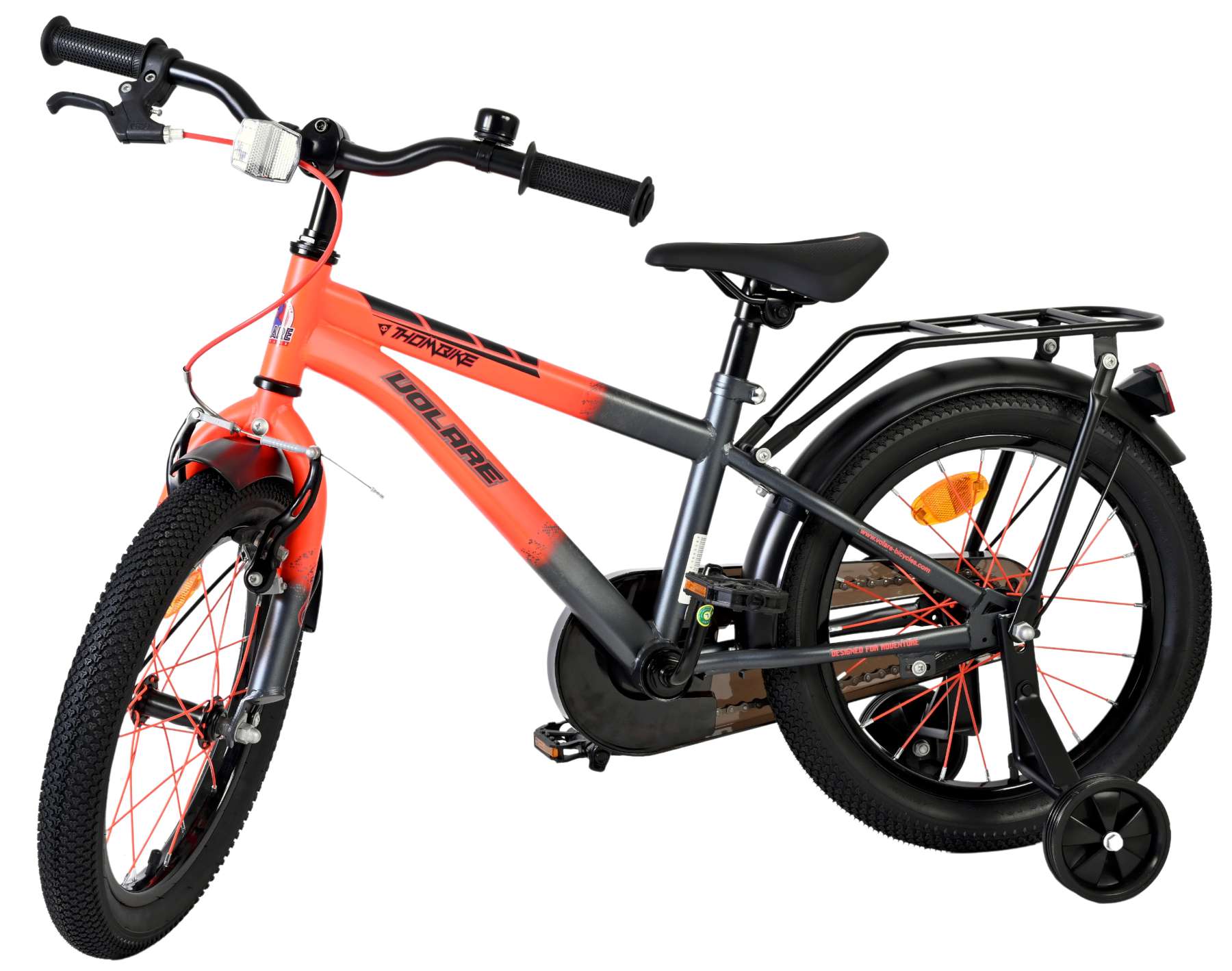 Volare Thombike Kinderfiets – Jongens – 16 inch – Oranje Grijs Volare Thombike Kinderfiets – Jongens – 16 inch – Oranje Grijs
