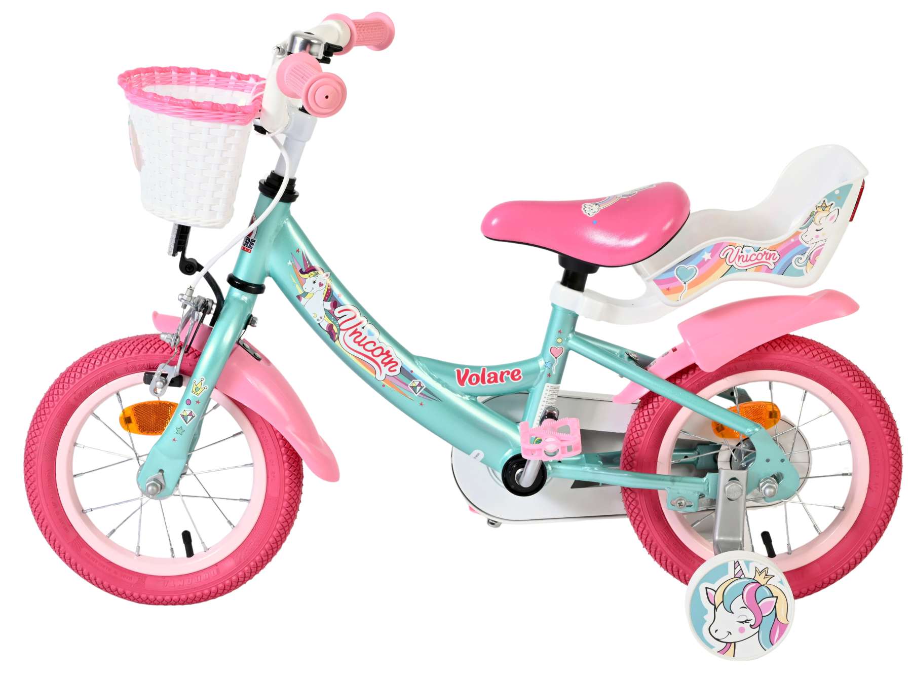 Volare Unicorn Kinderfiets – Meisjes – 12 inch – Groen