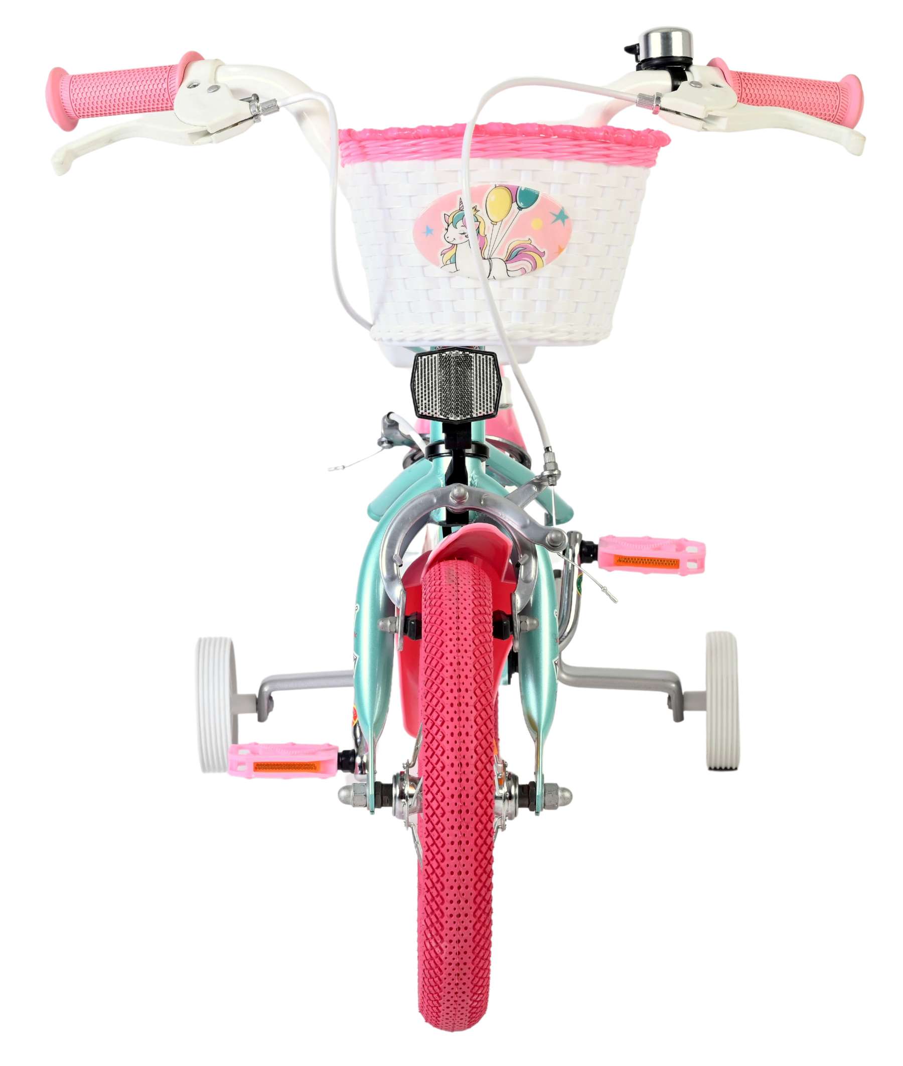 Volare Unicorn Kinderfiets – Meisjes – 12 inch – Groen – Twee handremmen Volare Unicorn Kinderfiets – Meisjes – 12 inch – Groen – Twee handremmen