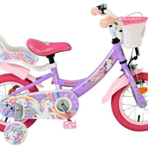 Volare Unicorn Kinderfiets – Meisjes – 12 inch – Paars