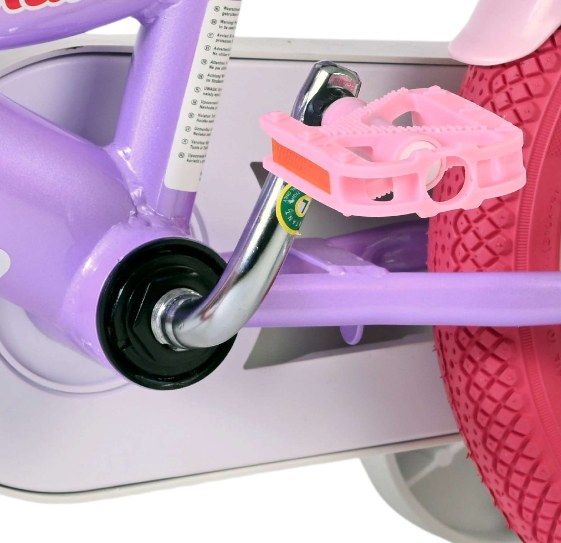 Volare Unicorn Kinderfiets – Meisjes – 12 inch – Paars – Twee handremmen