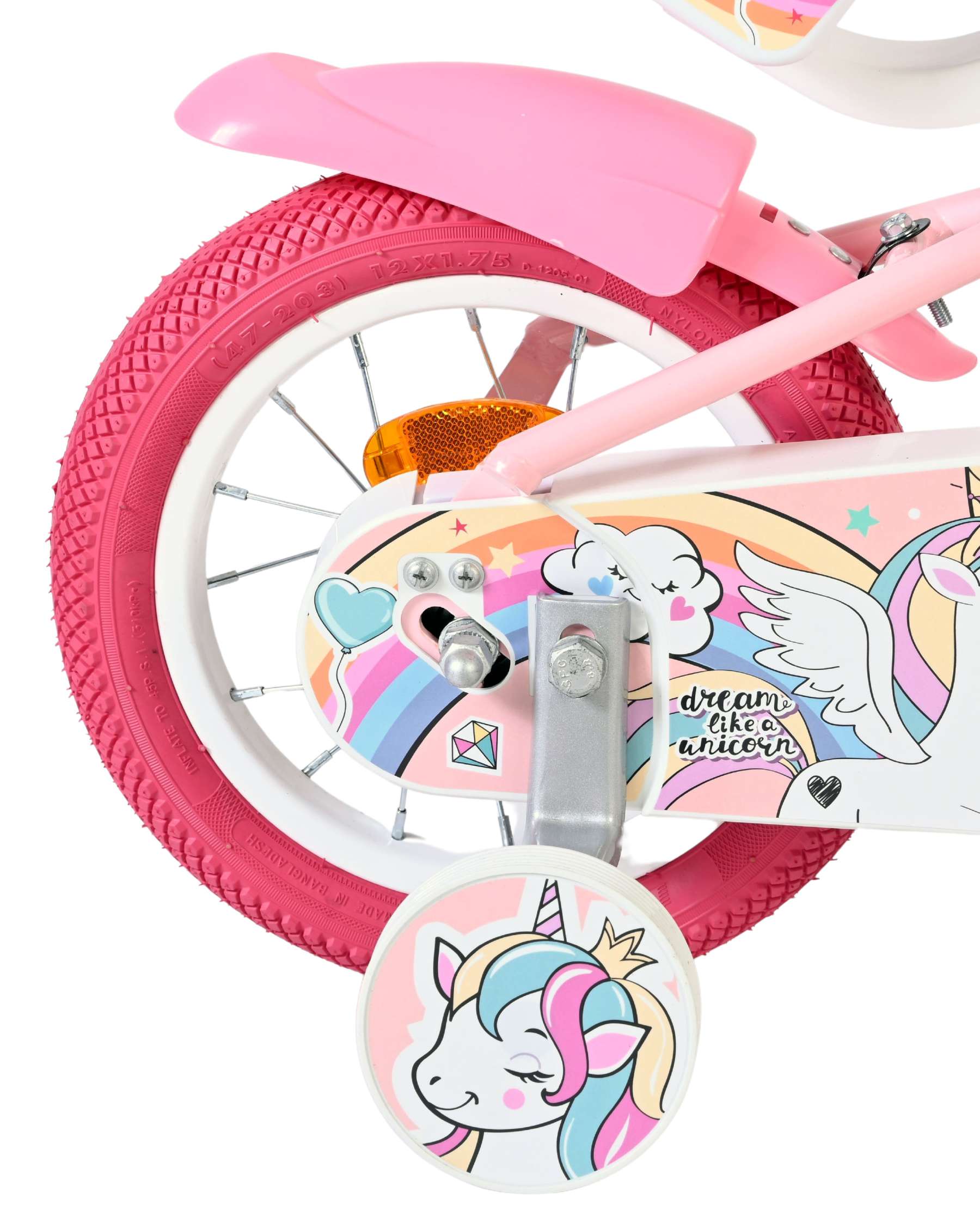 Volare Unicorn Kinderfiets – Meisjes – 12 inch – Roze