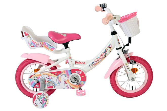 Volare Unicorn Kinderfiets – Meisjes – 12 inch – Wit