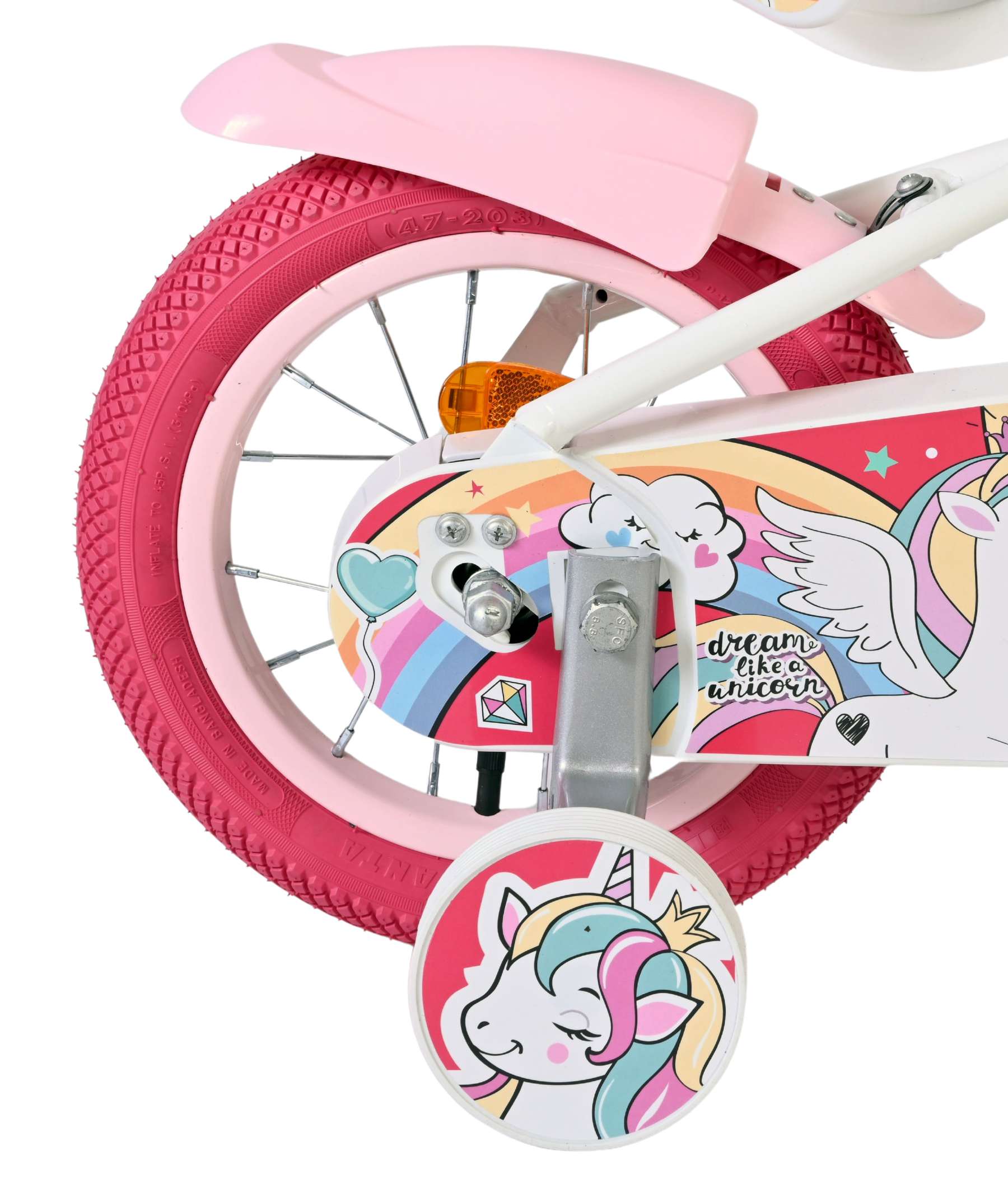 Volare Unicorn Kinderfiets – Meisjes – 12 inch – Wit