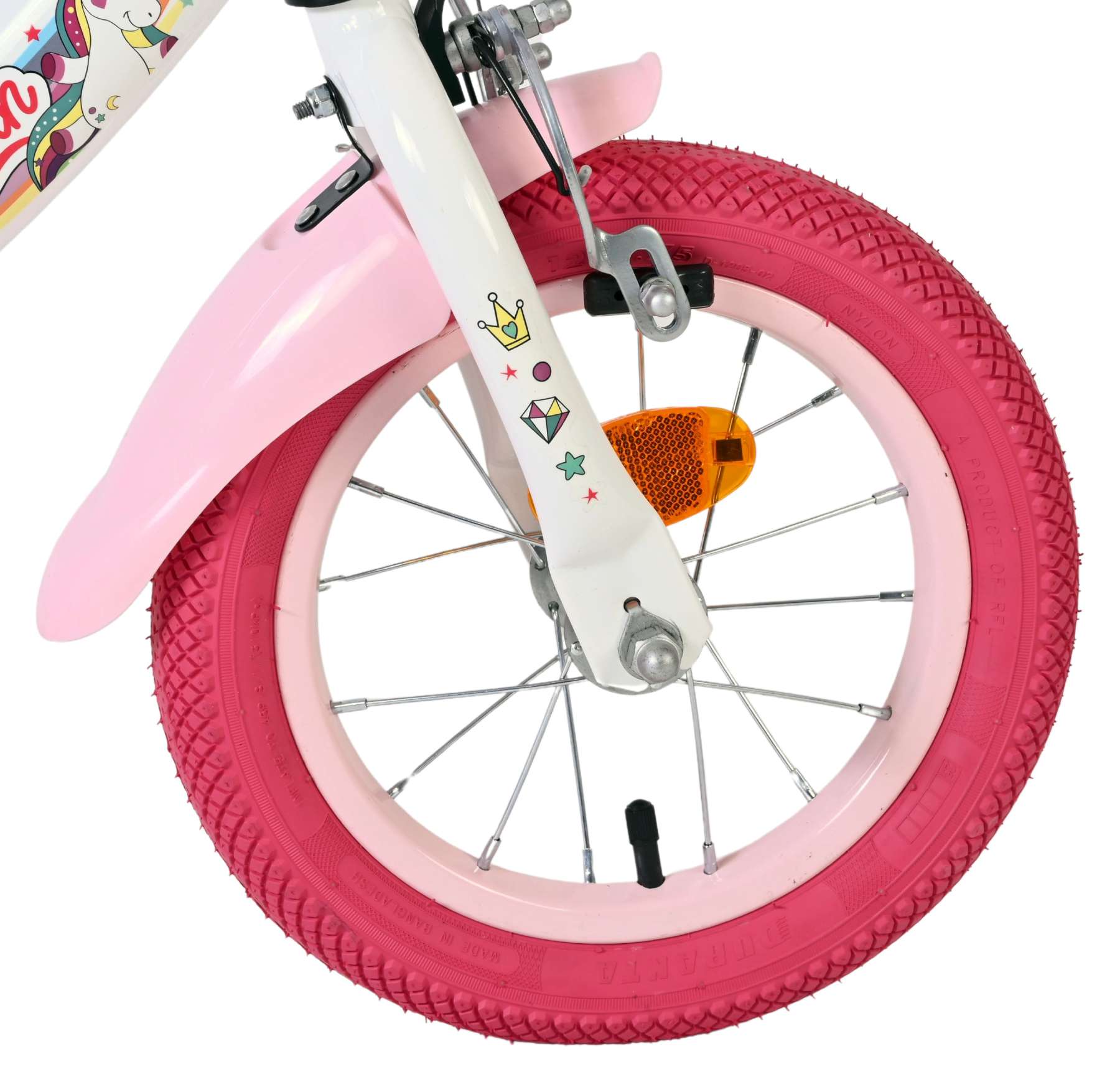 Volare Unicorn Kinderfiets – Meisjes – 12 inch – Wit