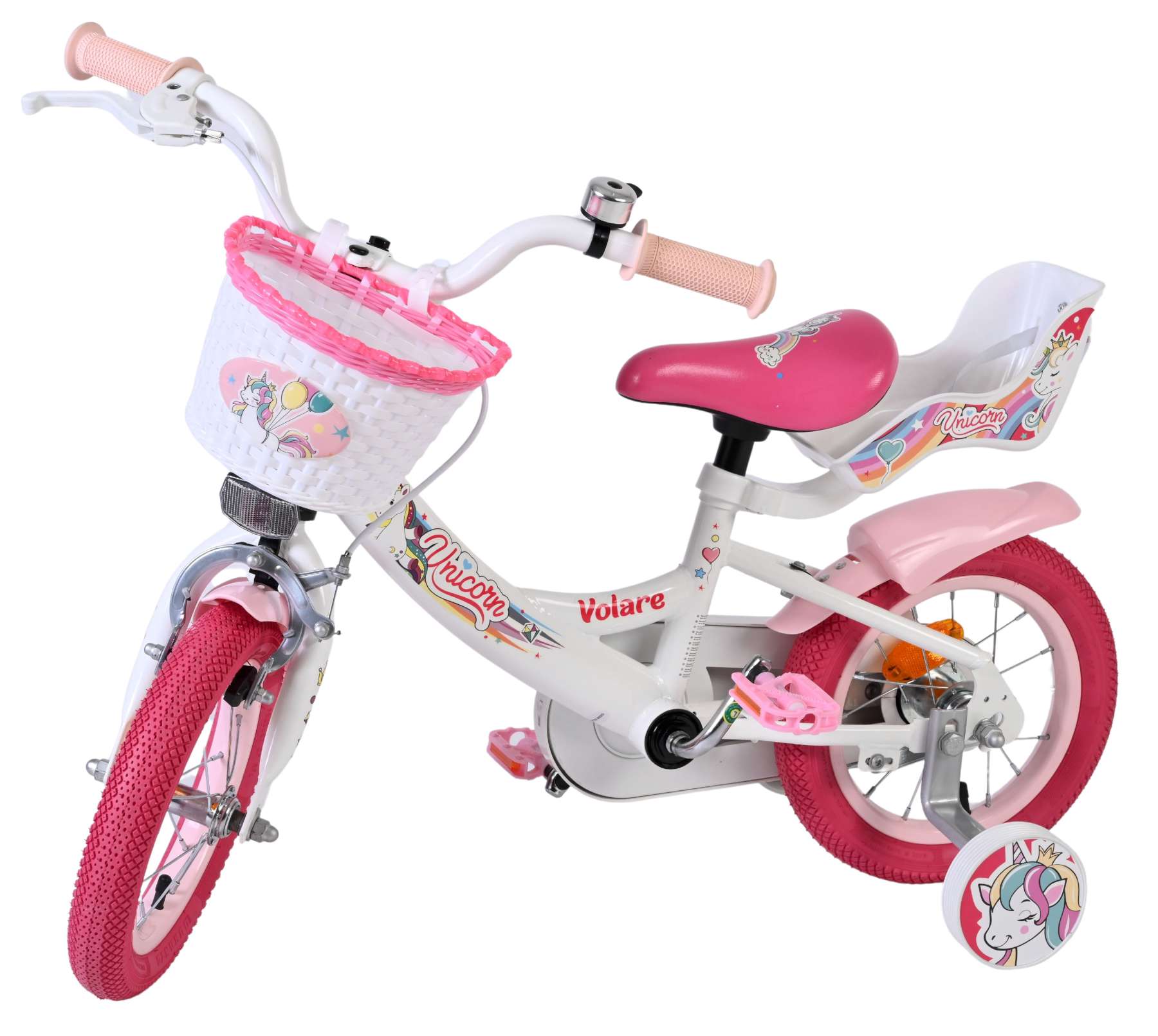 Volare Unicorn Kinderfiets – Meisjes – 12 inch – Wit