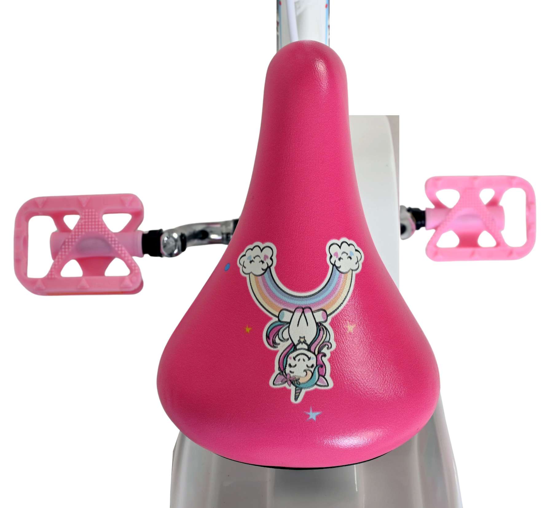 Volare Unicorn Kinderfiets – Meisjes – 12 inch – Wit – Twee handremmen