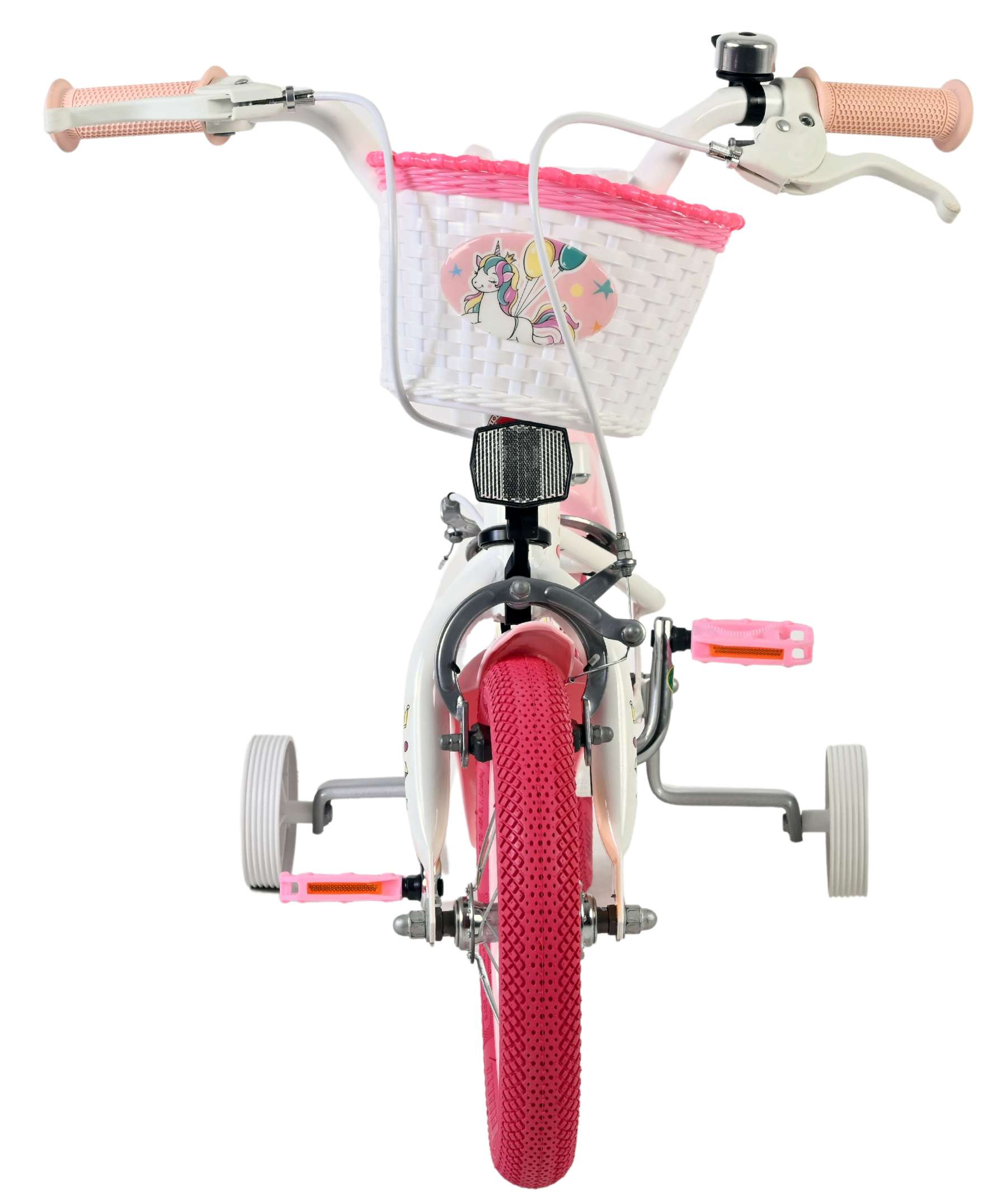 Volare Unicorn Kinderfiets – Meisjes – 12 inch – Wit – Twee handremmen