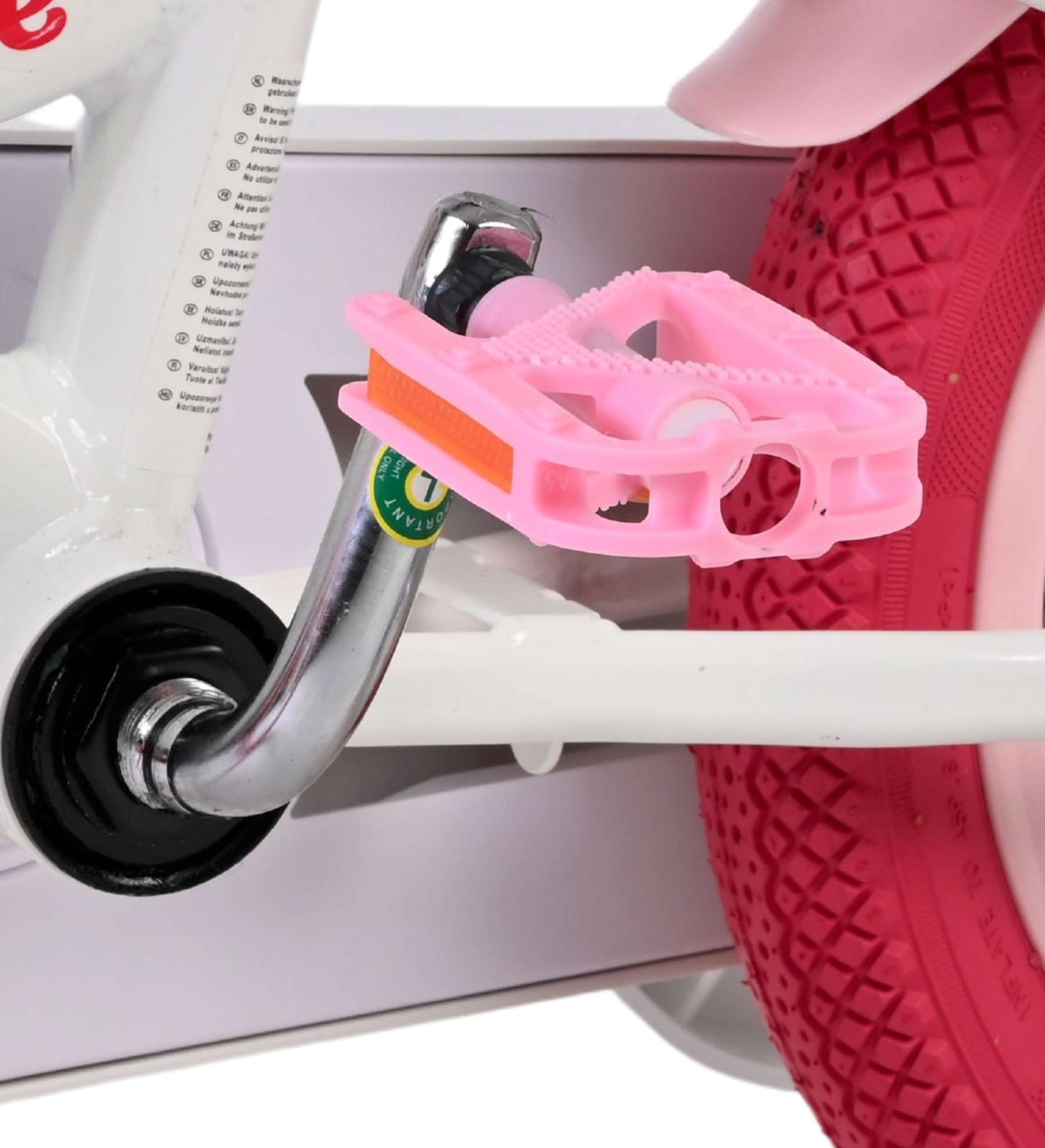 Volare Unicorn Kinderfiets – Meisjes – 12 inch – Wit – Twee handremmen