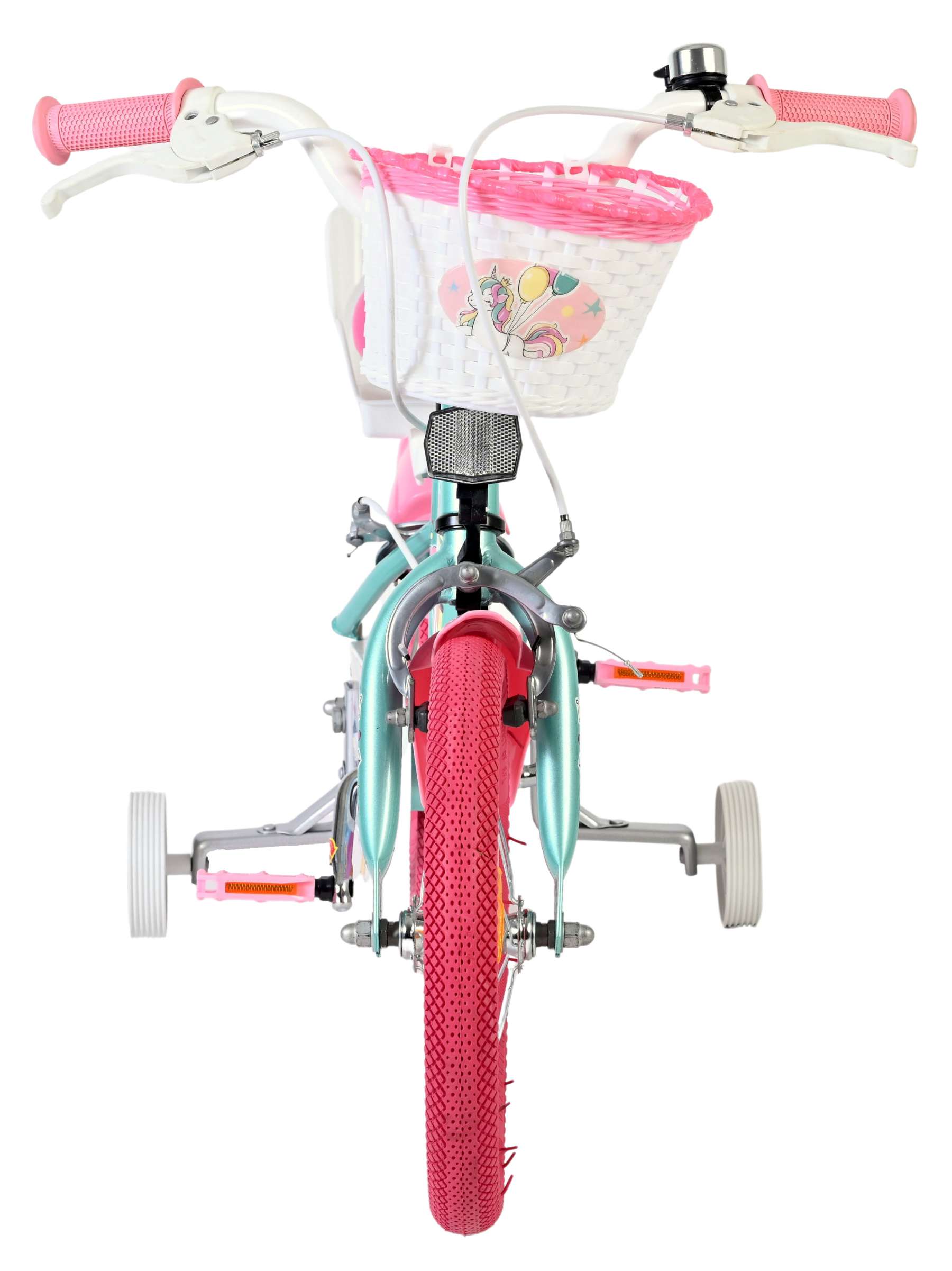 Volare Unicorn Kinderfiets – Meisjes – 14 inch – Groen – Twee Handremmen