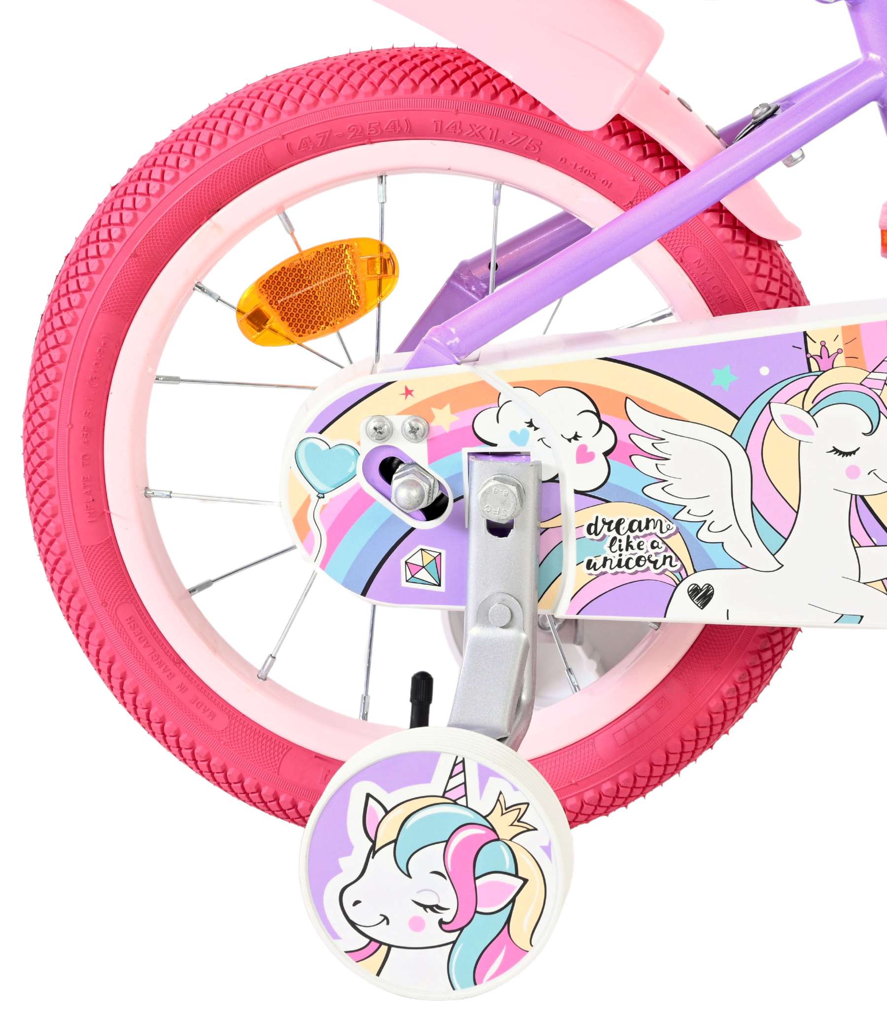 Volare Unicorn Kinderfiets – Meisjes – 14 inch – Paars Volare Unicorn Kinderfiets – Meisjes – 14 inch – Paars