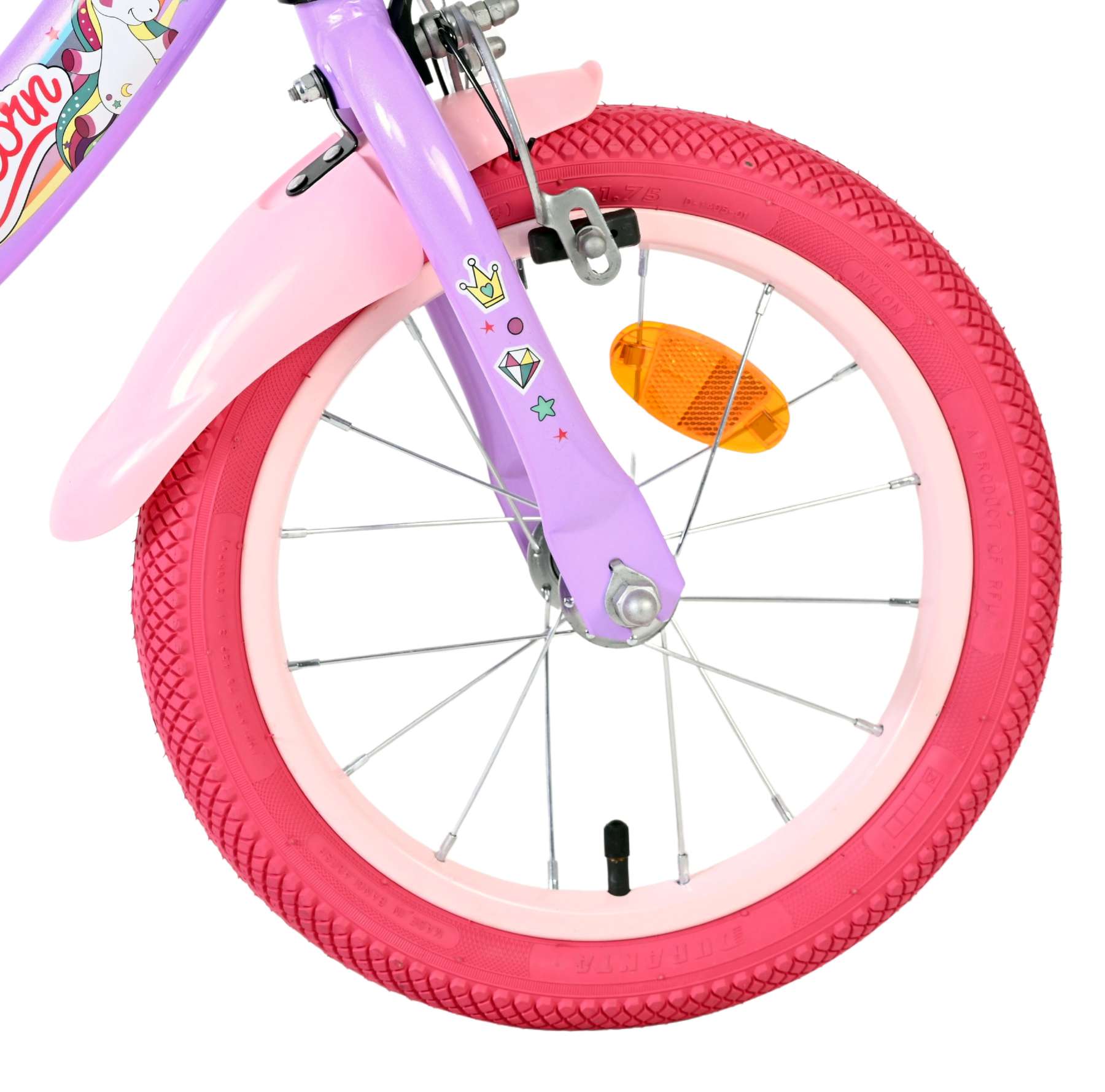 Volare Unicorn Kinderfiets – Meisjes – 14 inch – Paars Volare Unicorn Kinderfiets – Meisjes – 14 inch – Paars