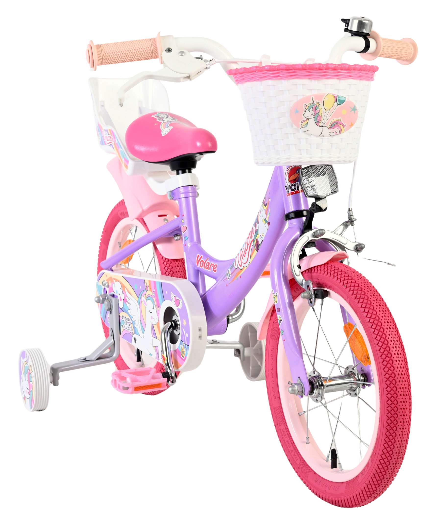 Volare Unicorn Kinderfiets – Meisjes – 14 inch – Paars Volare Unicorn Kinderfiets – Meisjes – 14 inch – Paars