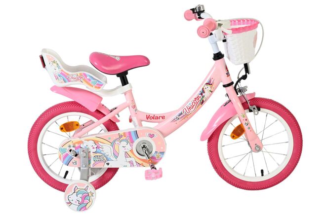 Volare Unicorn Kinderfiets – Meisjes – 14 inch – Roze