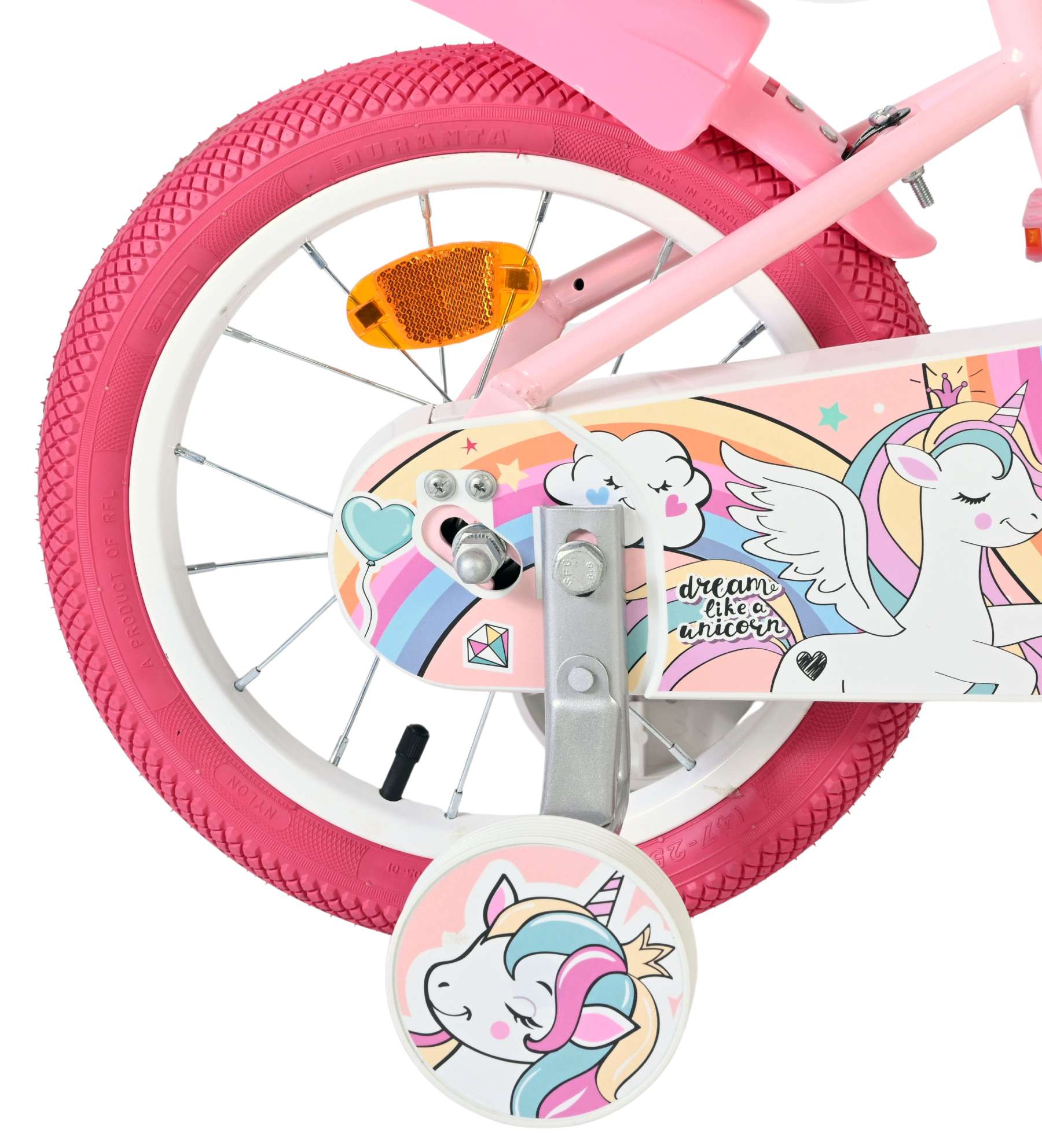 Volare Unicorn Kinderfiets – Meisjes – 14 inch – Roze