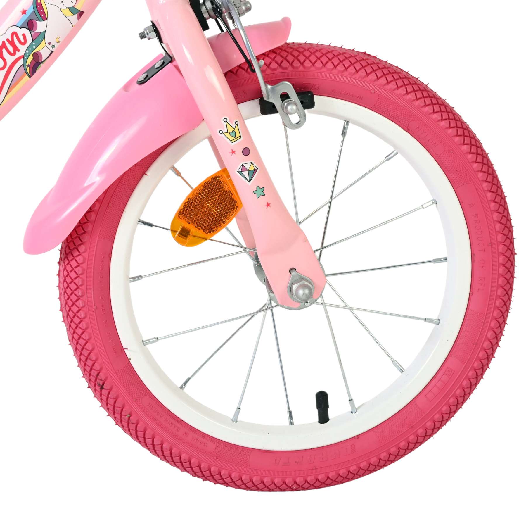 Volare Unicorn Kinderfiets – Meisjes – 14 inch – Roze