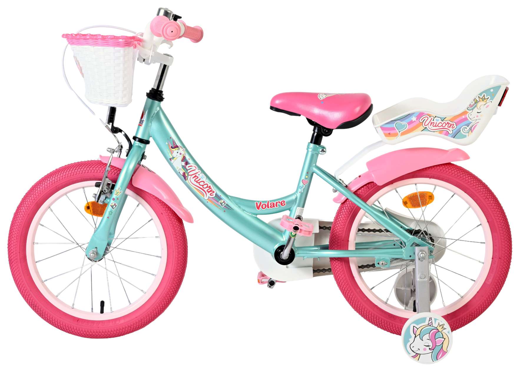 Volare Unicorn Kinderfiets – Meisjes – 16 inch – Groen