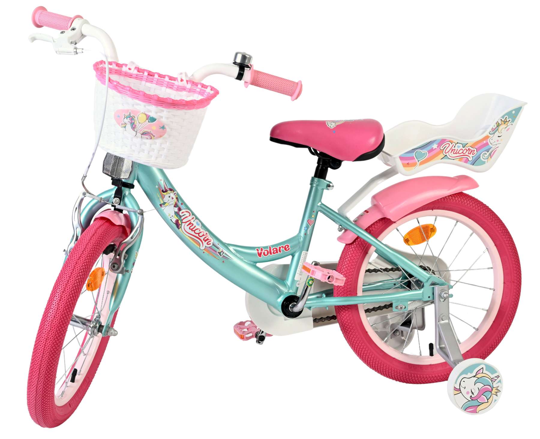Volare Unicorn Kinderfiets – Meisjes – 16 inch – Groen
