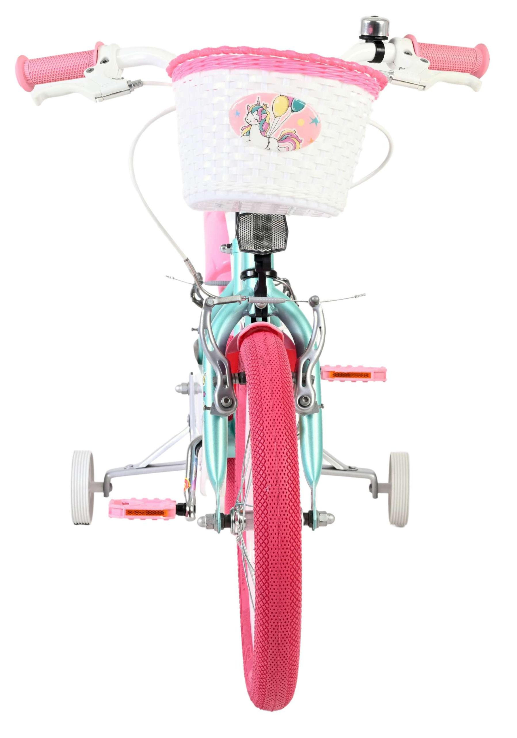 Volare Unicorn Kinderfiets – Meisjes – 16 inch – Groen – Twee Handremmen