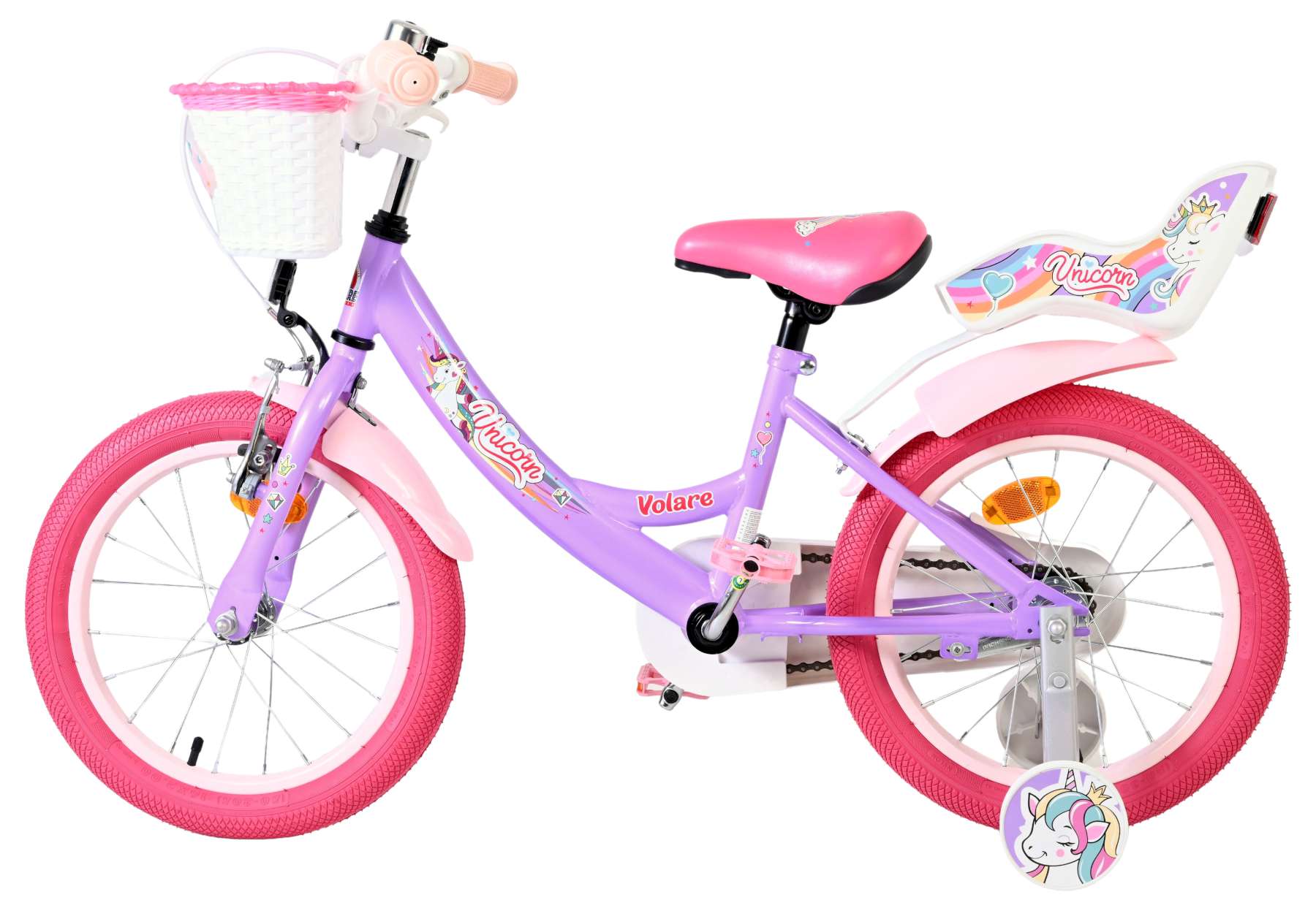 Volare Unicorn Kinderfiets – Meisjes – 16 inch – Paars Volare Unicorn Kinderfiets – Meisjes – 16 inch – Paars