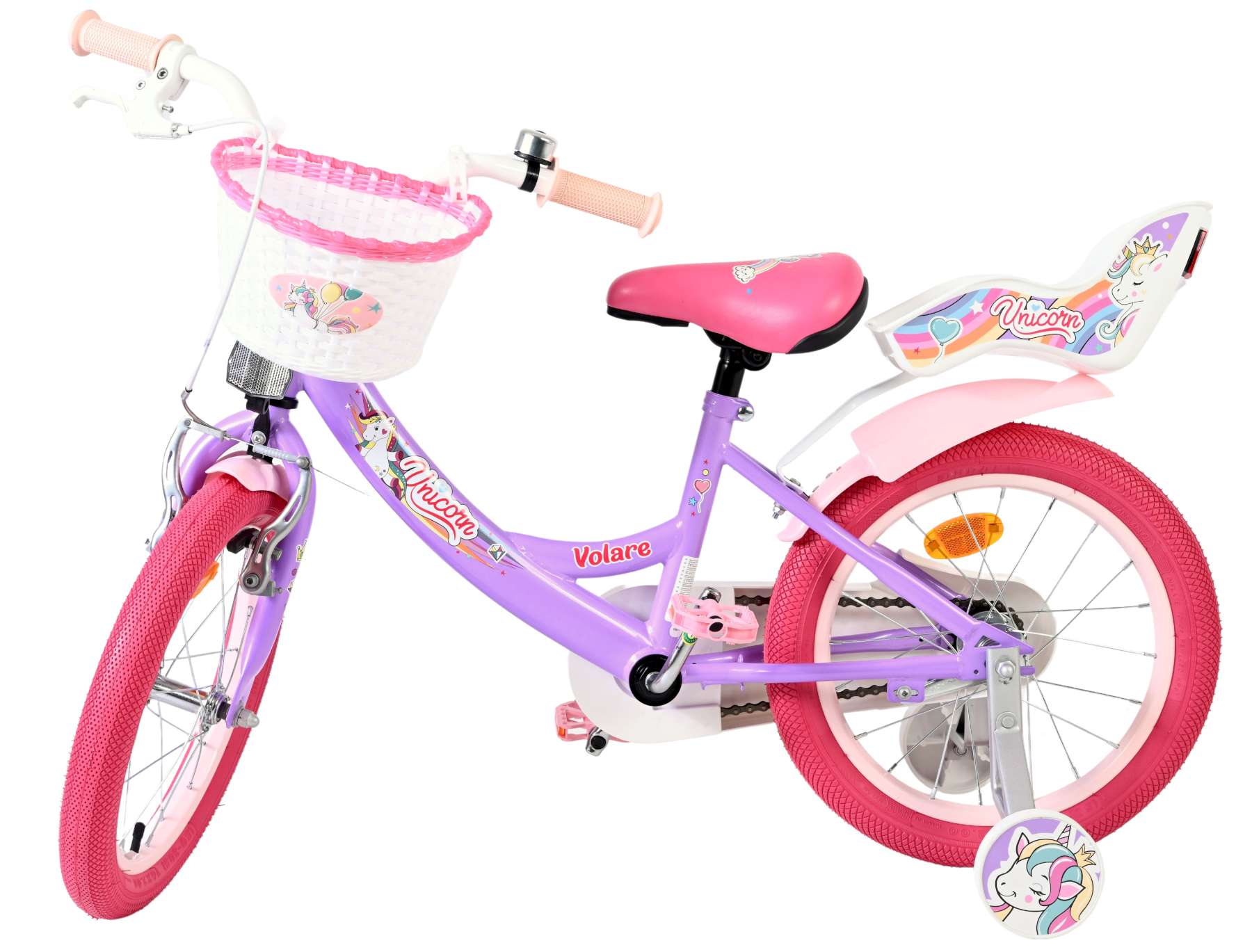 Volare Unicorn Kinderfiets – Meisjes – 16 inch – Paars Volare Unicorn Kinderfiets – Meisjes – 16 inch – Paars