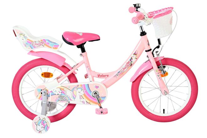 Volare Unicorn Kinderfiets – Meisjes – 16 inch – Roze