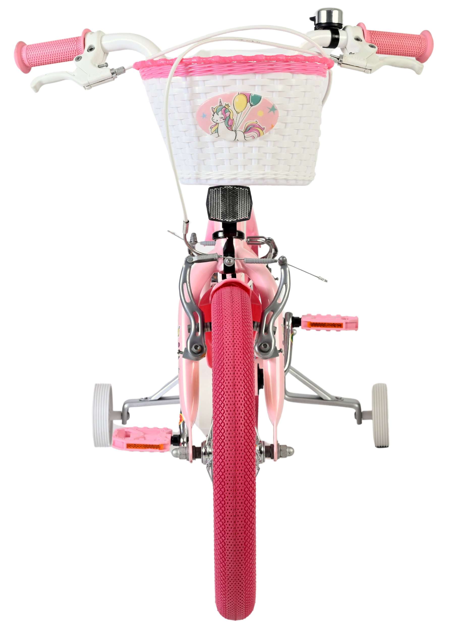 Volare Unicorn Kinderfiets – Meisjes – 16 inch – Roze – Twee Handremmen
