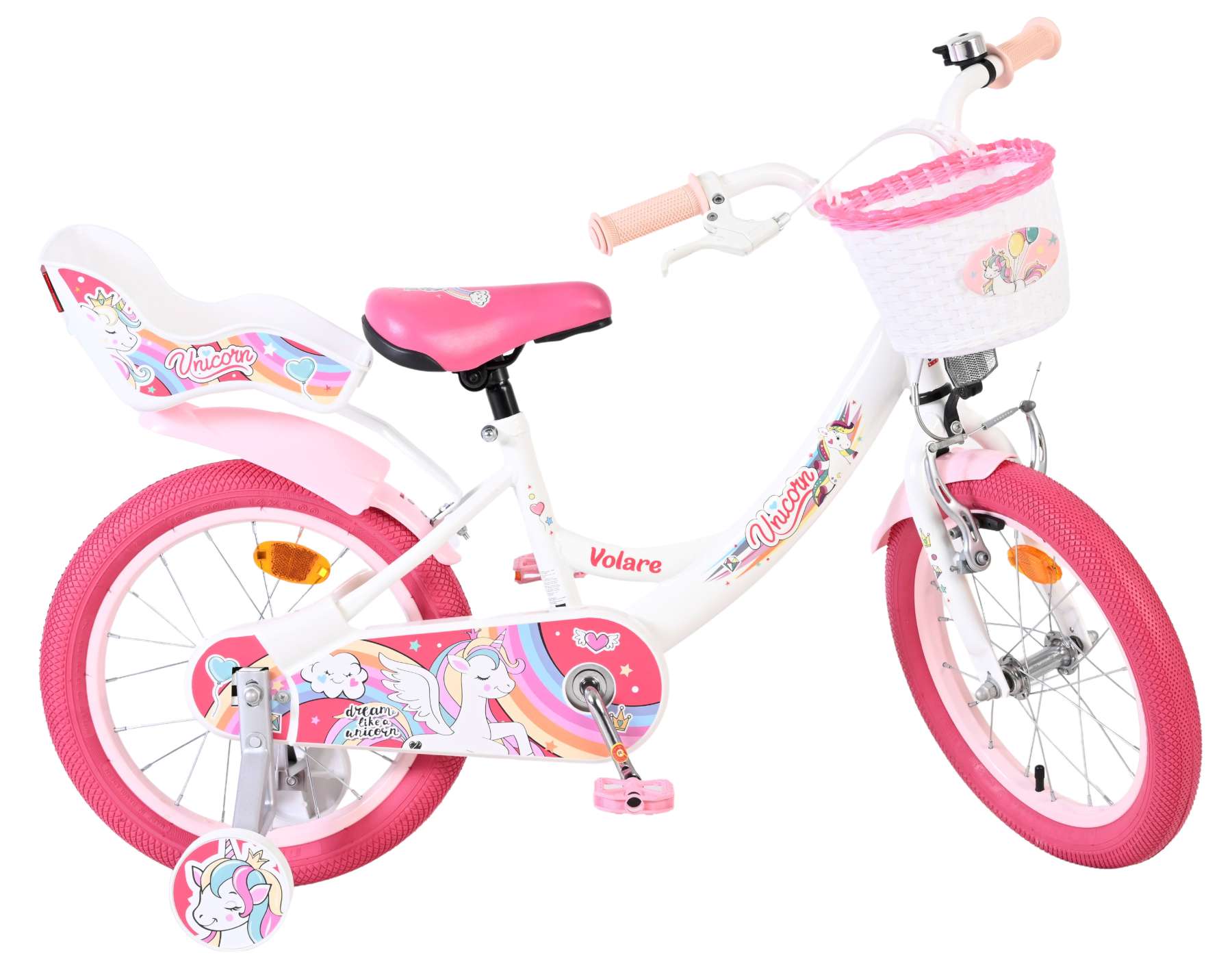 Volare Unicorn Kinderfiets – Meisjes – 16 inch – Wit Volare Unicorn Kinderfiets – Meisjes – 16 inch – Wit