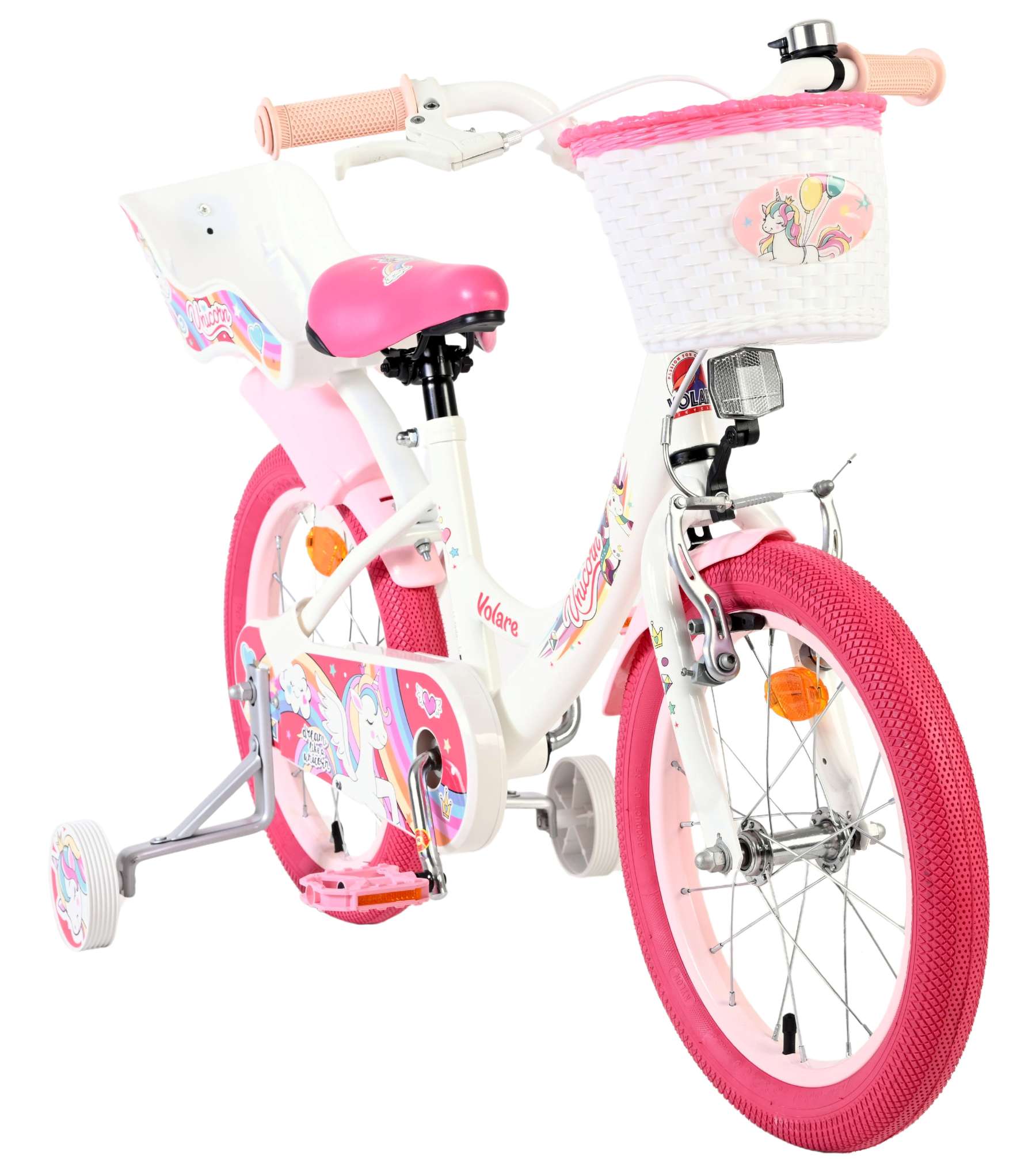 Volare Unicorn Kinderfiets – Meisjes – 16 inch – Wit Volare Unicorn Kinderfiets – Meisjes – 16 inch – Wit