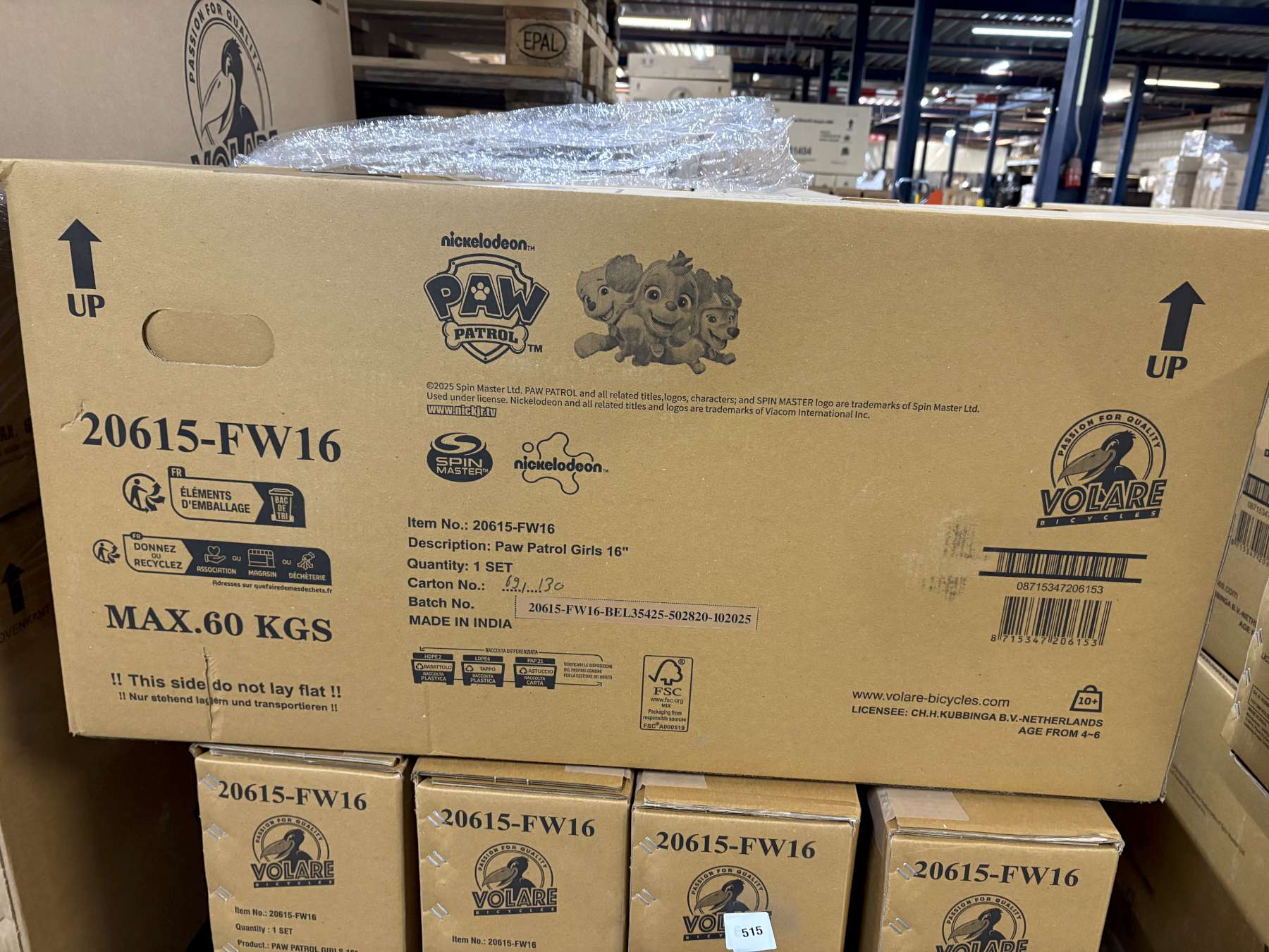 Paw Patrol Kinderfiets – Meisjes – 16 inch – Roze – Twee handremmen Paw Patrol Kinderfiets – Meisjes – 16 inch – Roze – Twee handremmen