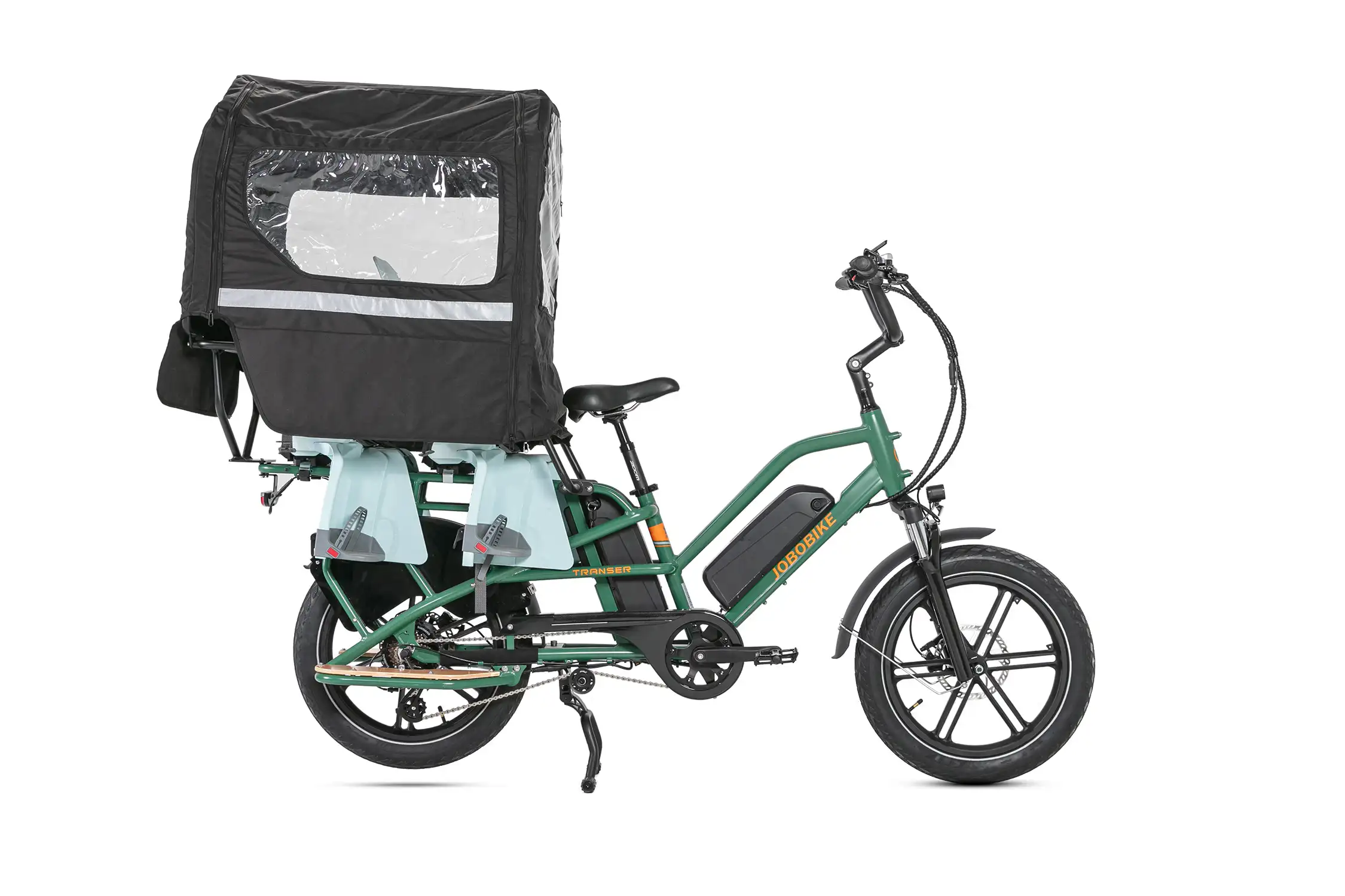 JOBOBIKE Transer Elektrische Cargo/Bezorg Fatbike Groen JOBOBIKE Transer Elektrische Cargo/Bezorg Fatbike Groen