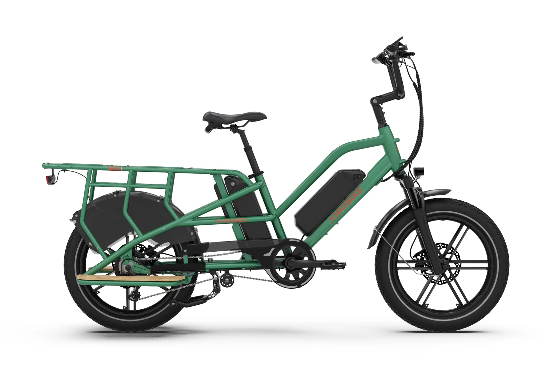 JOBOBIKE Transer Elektrische Cargo/Bezorg Fatbike Groen JOBOBIKE Transer Elektrische Cargo/Bezorg Fatbike Groen