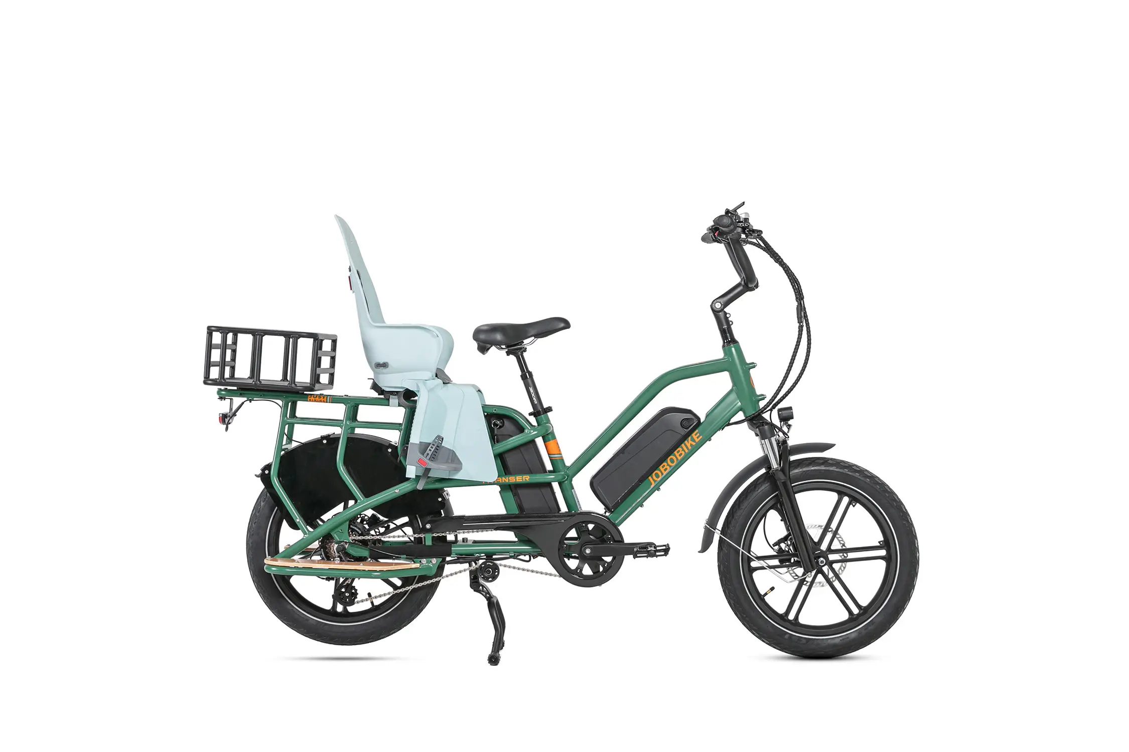 JOBOBIKE Transer Elektrische Cargo/Bezorg Fatbike Groen JOBOBIKE Transer Elektrische Cargo/Bezorg Fatbike Groen