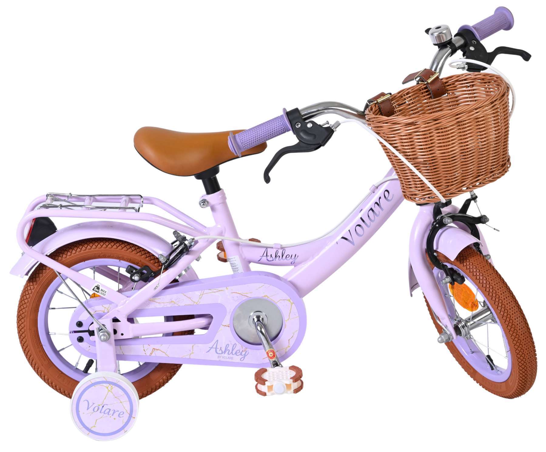 Volare Ashley Kinderfiets – Meisjes – 12 inch – Lila – Twee handremmen Volare Ashley Kinderfiets – Meisjes – 12 inch – Lila – Twee handremmen