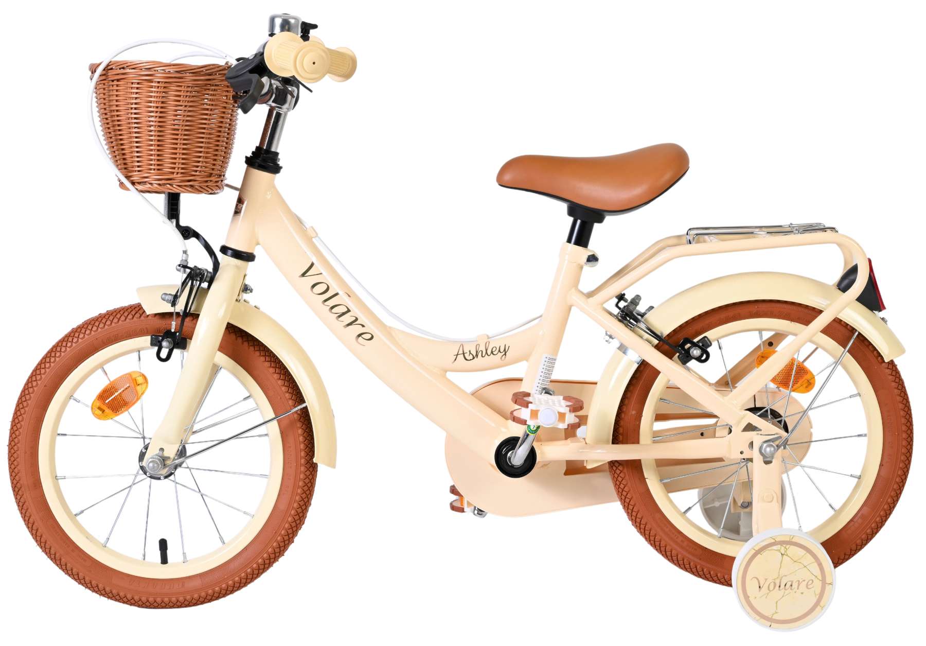 Volare Ashley Kinderfiets – Meisjes – 14 inch – Creme – Twee Handremmen Volare Ashley Kinderfiets – Meisjes – 14 inch – Creme – Twee Handremmen