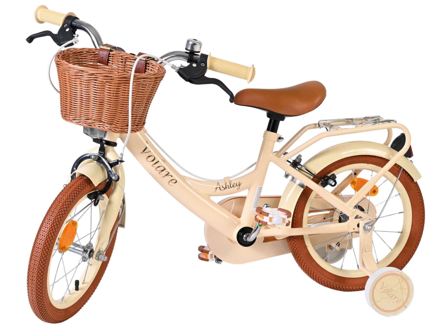 Volare Ashley Kinderfiets – Meisjes – 14 inch – Creme – Twee Handremmen Volare Ashley Kinderfiets – Meisjes – 14 inch – Creme – Twee Handremmen